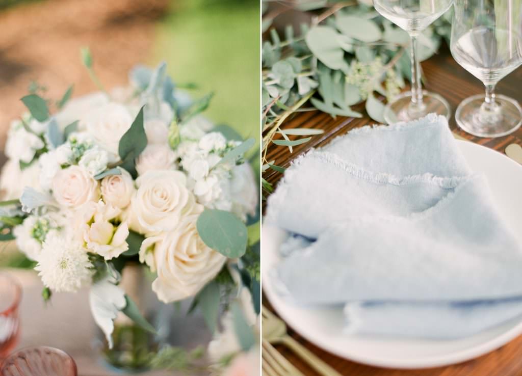 Reception decor at Zoe and Daniel's wedding, at The reception tent at Zoe and Daniel embrace and share a quiet moment together at their wedding at Zoe and Daniel walk through the lavender fields of Zoe and Daniel walk down the aisle at their wedding at Zoe and Daniel share their first kiss as husband and wife at Woodinville Lavender Farm, Washington, summer 2016