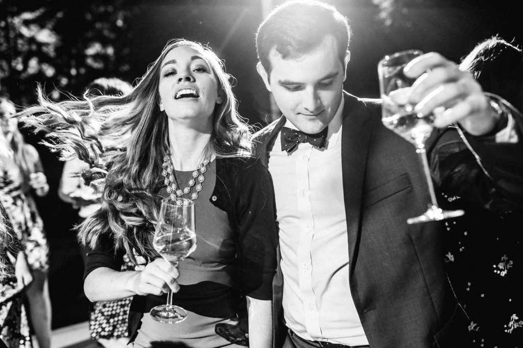 Guests cut the rug at Zoe and Daniel's wedding reception, at the Woodinville Lavender Farm, Washington, Summer 2016