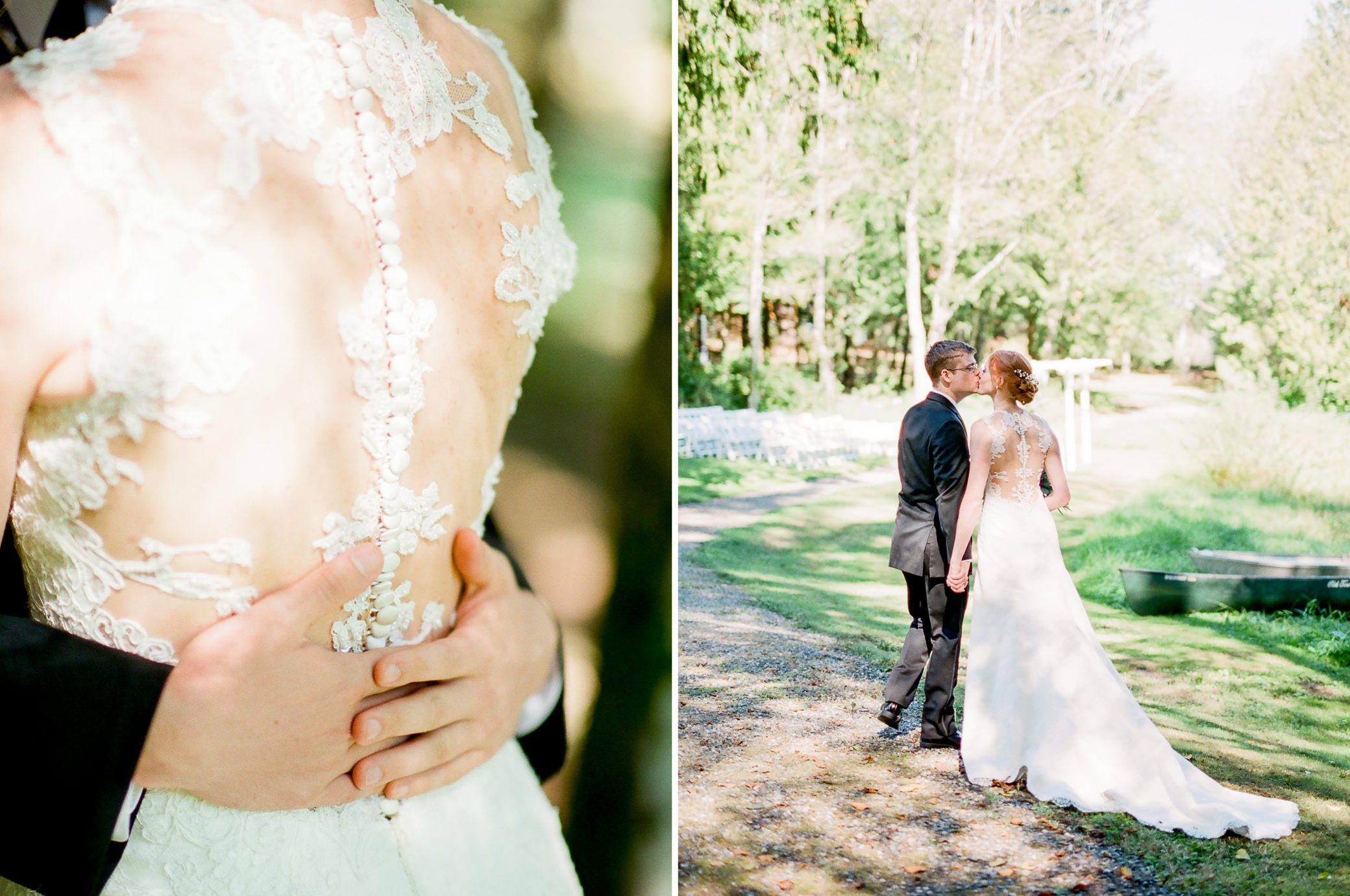 Katherine and Graeme having their professional wedding portraits taken at Kingston House, a wedding venue in Kingston, WA. September 2016.