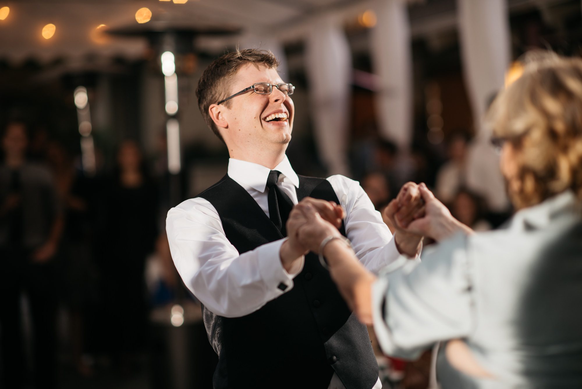 Graeme dancing with his mom at Kingston House.