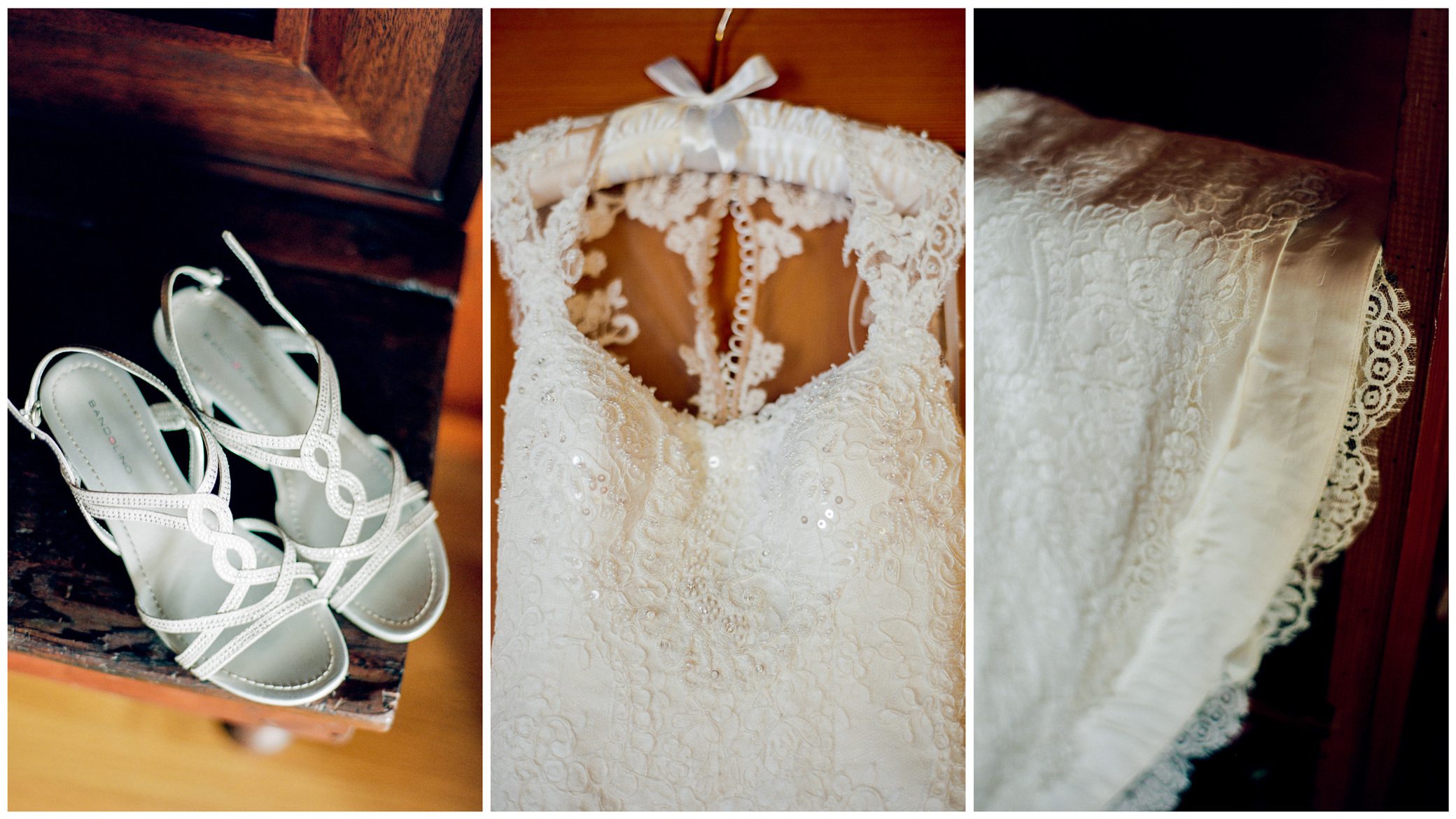 Katherine's dress and shoes for her wedding at Kingston House, WA. September 2016.