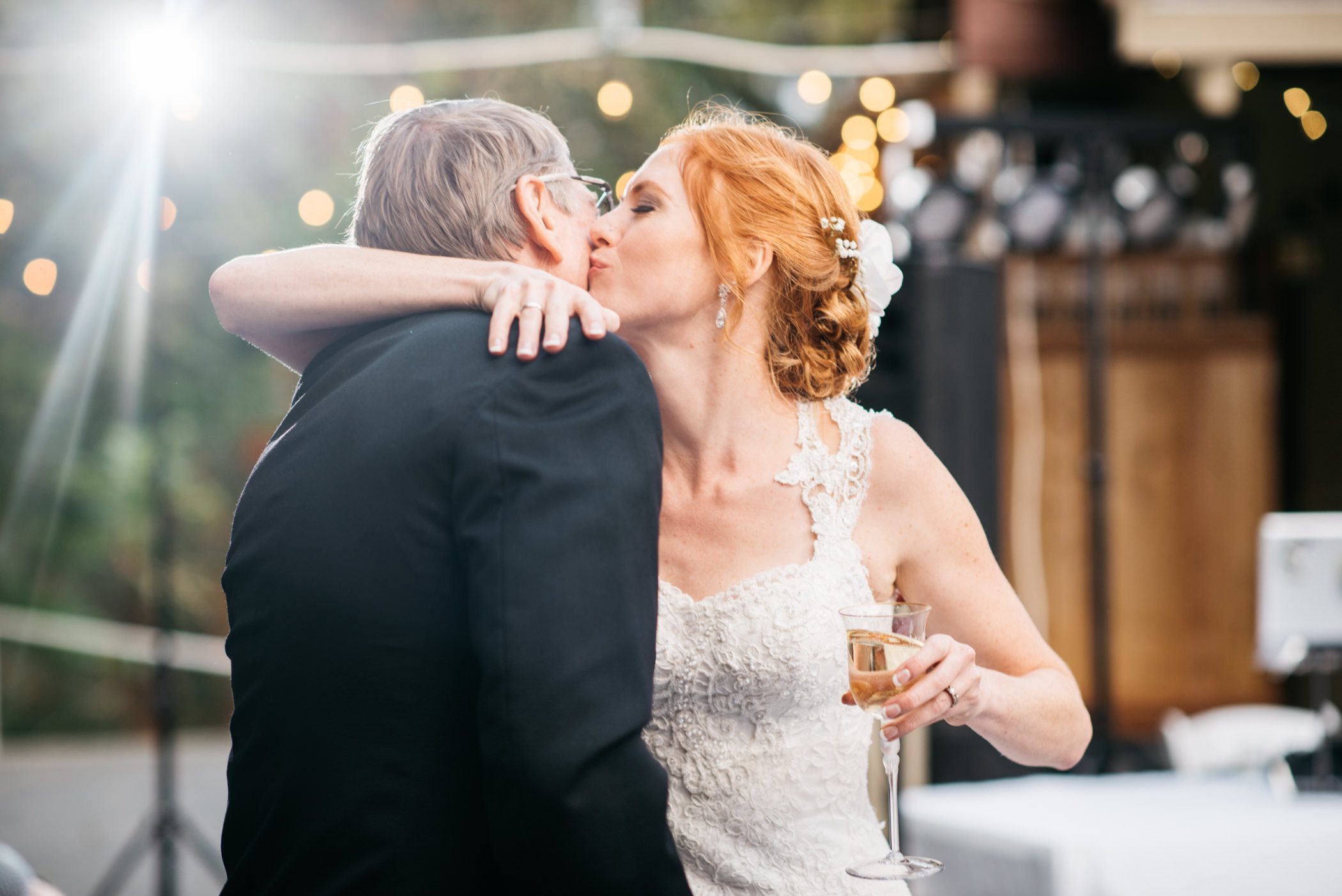 Toasts at Katherine and Graeme's wedding reception at Kingston House, WA.