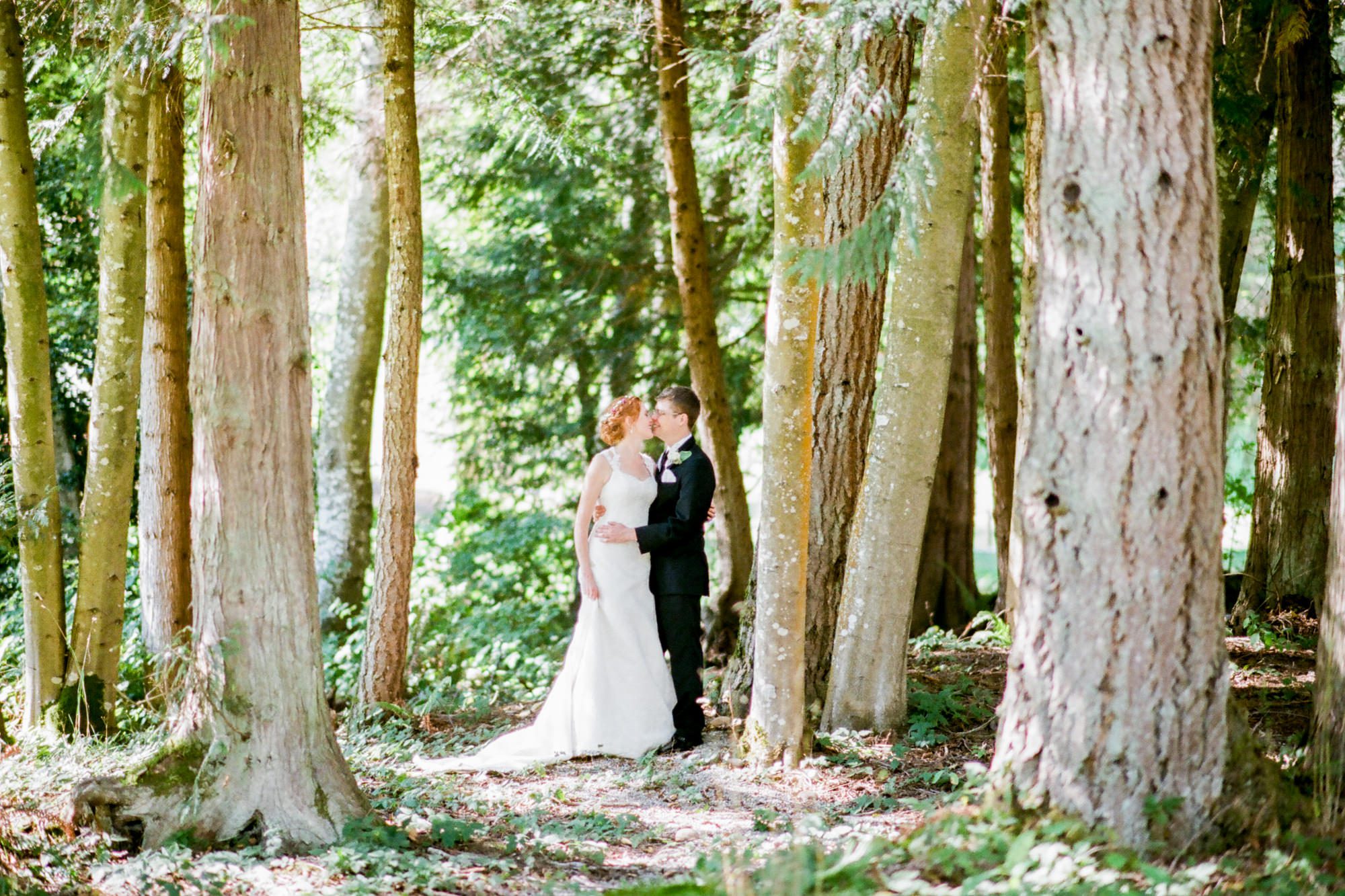 Katherine and Graeme having their professional wedding portraits taken at Kingston House, a wedding venue in Kingston, WA. September 2016.