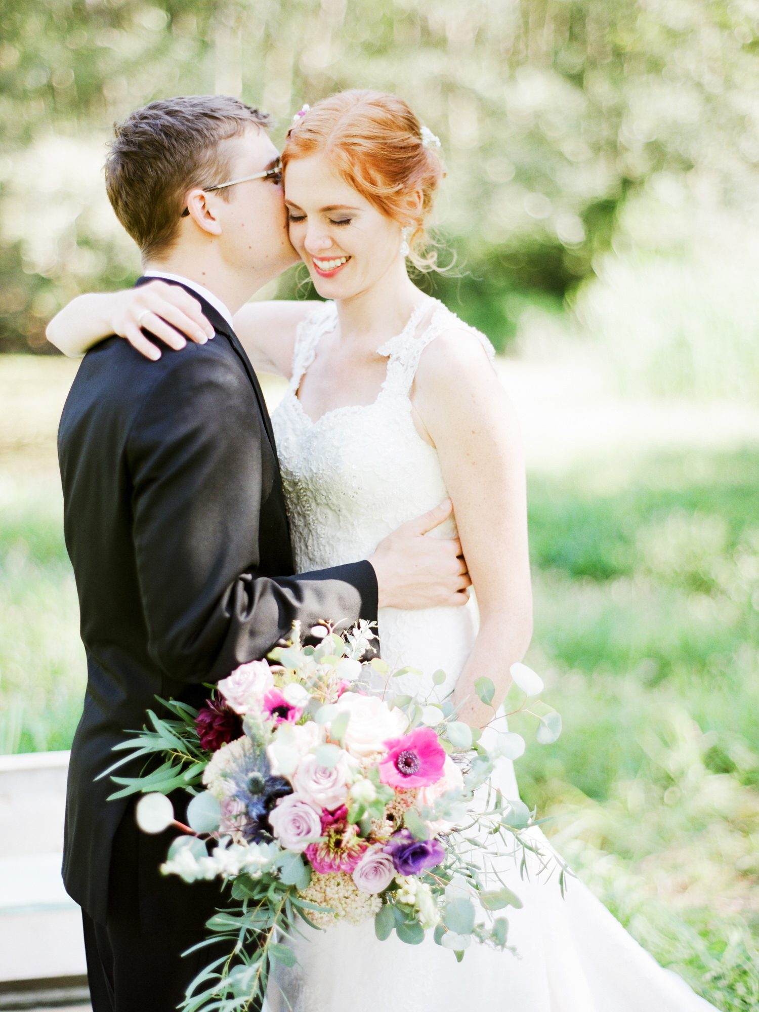 Katherine and Graeme having their professional wedding portraits taken at Kingston House, a wedding venue in Kingston, WA. September 2016.