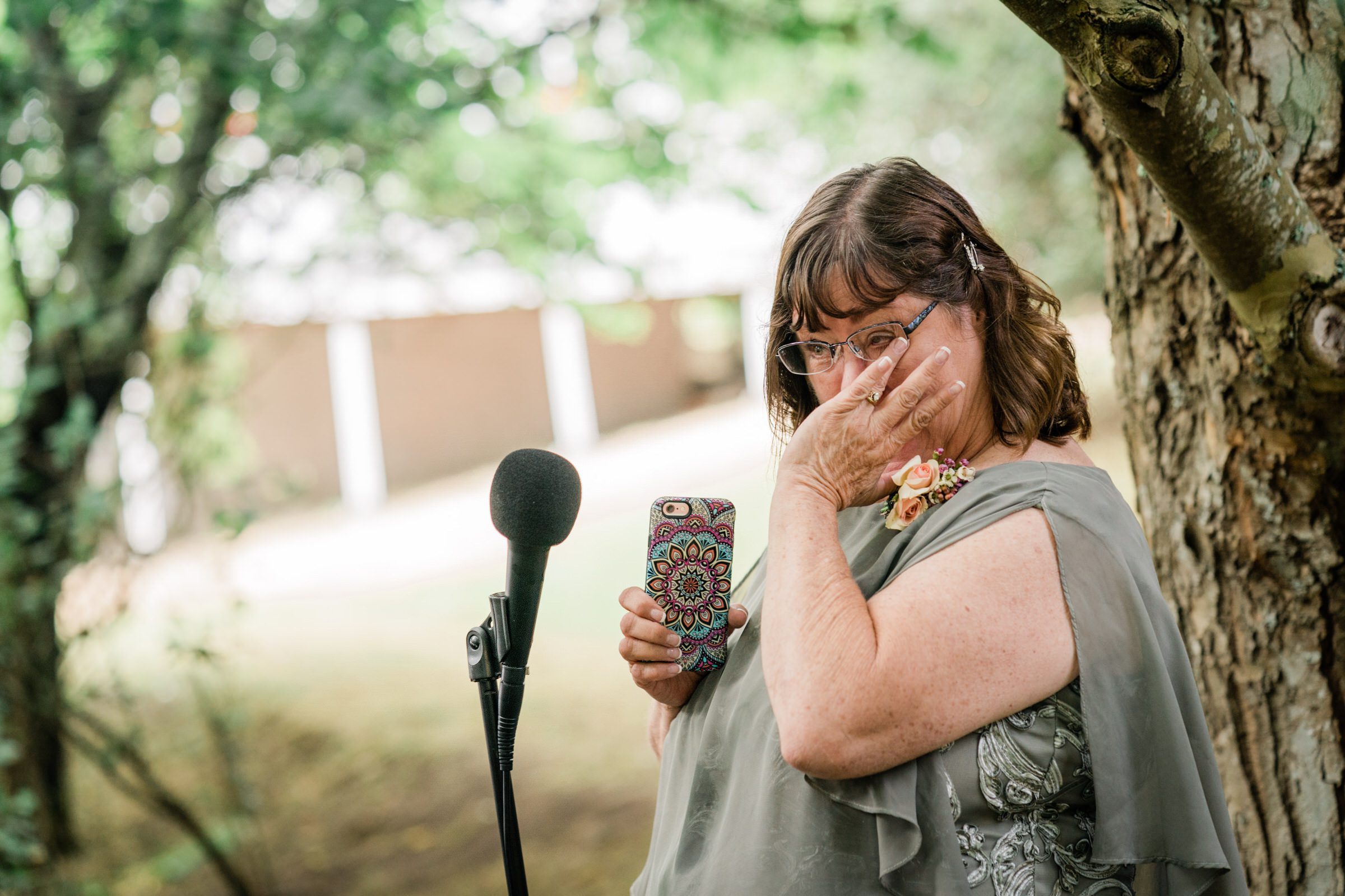 Wayfarer Whidbey Island Wedding: Mother of the bride tears up at her toast