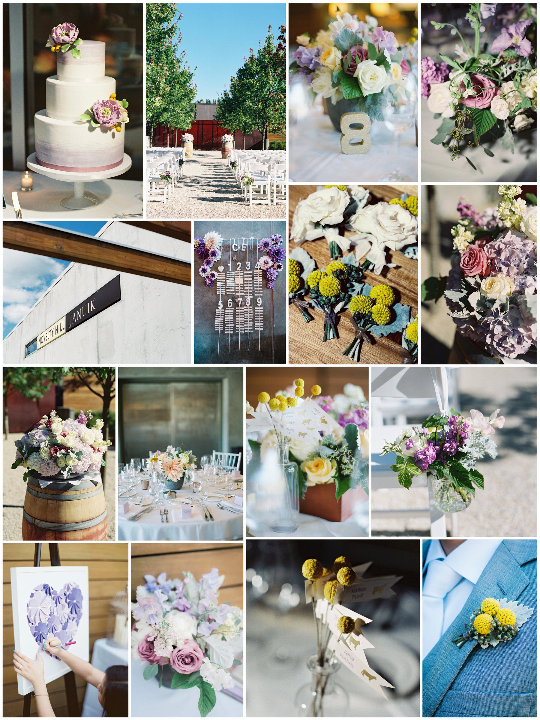 Spring and summer colors at Cindy and Frank's wedding at Novelty-Hill Januik
