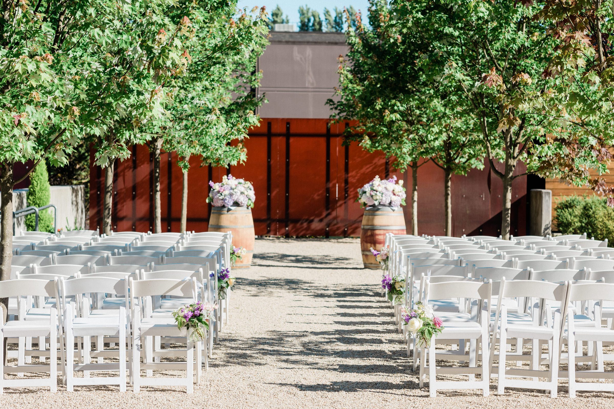 Cindy and Frank's beautiful wedding ceremony at Novelty-Hill Januik