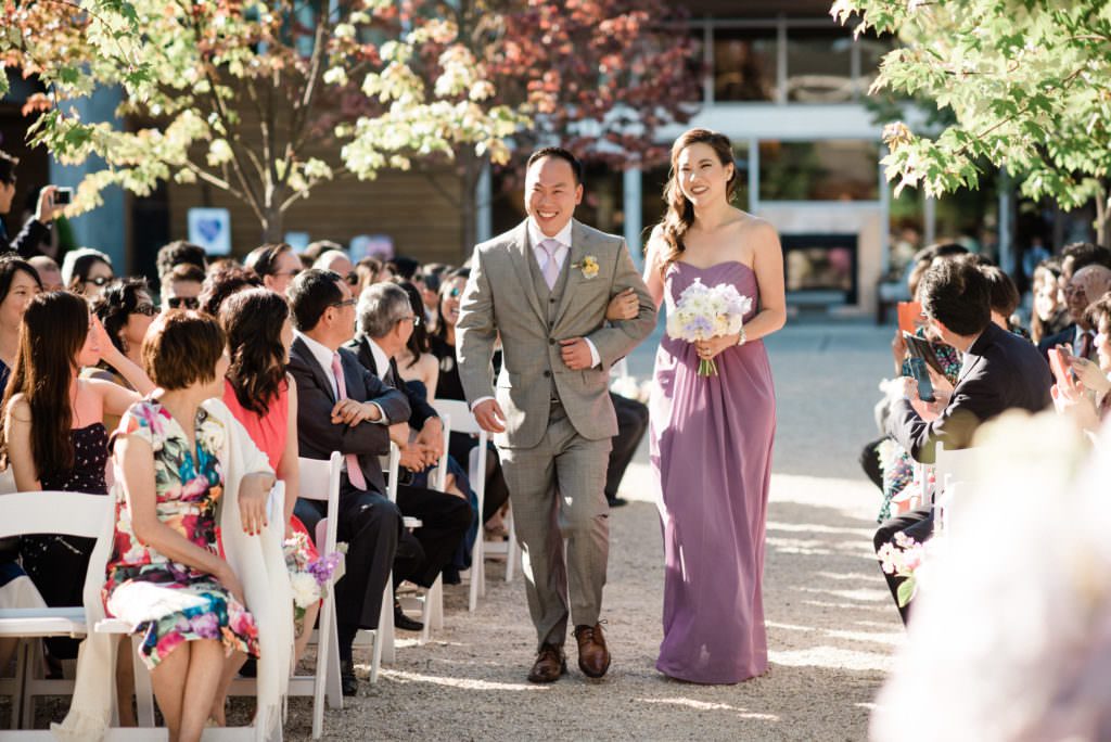 Cindy and Frank's wedding ceremony at Novelty-Hill Januik