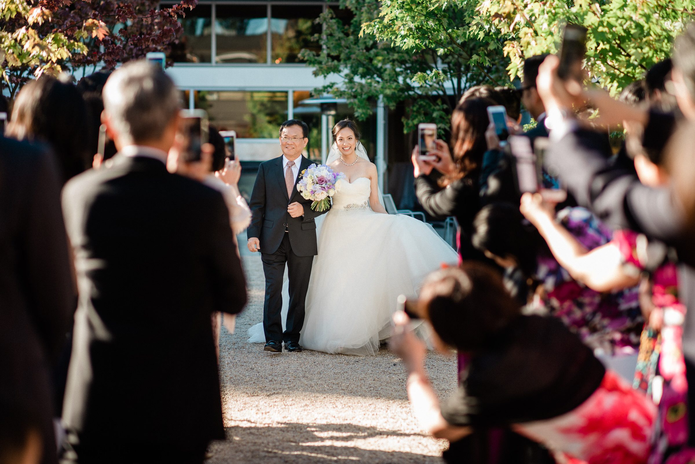 Cindy and Frank's wedding ceremony at Novelty-Hill Januik