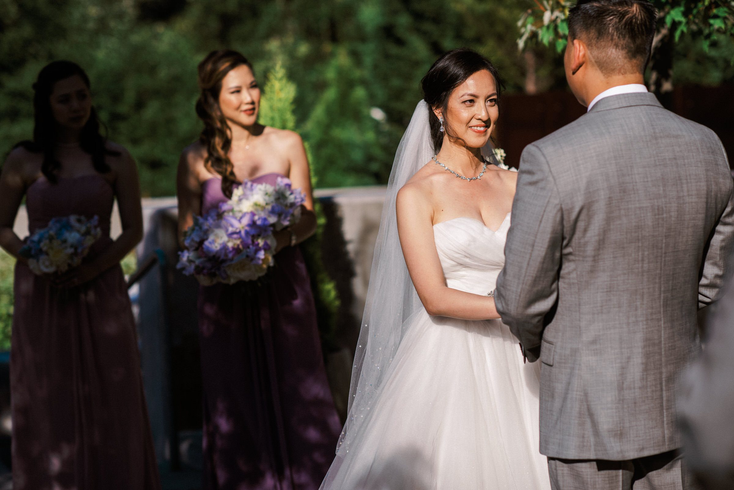 Cindy and Frank's wedding ceremony at Novelty-Hill Januik