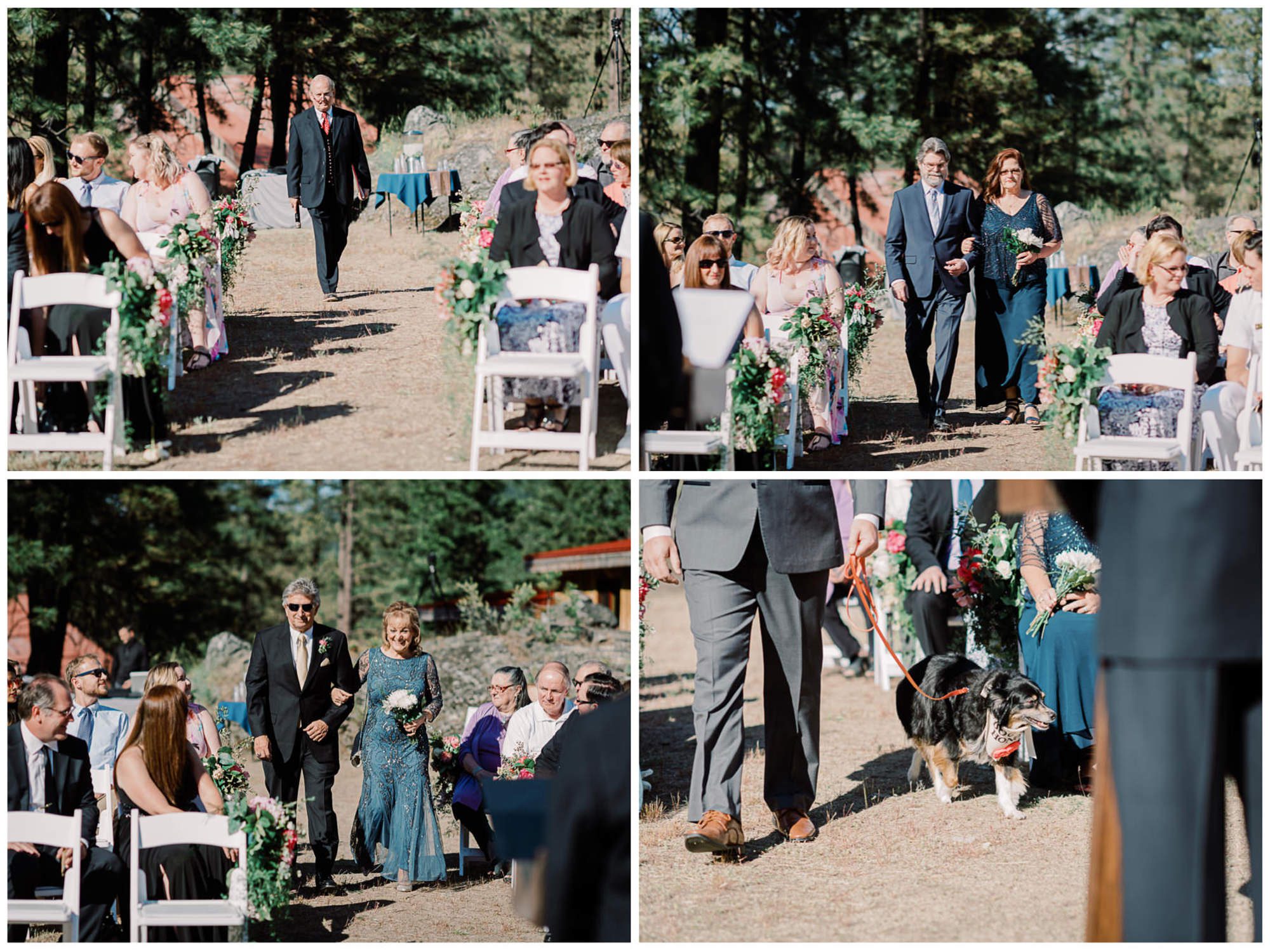 Sleeping Lady Resort wedding ceremony: Processionals