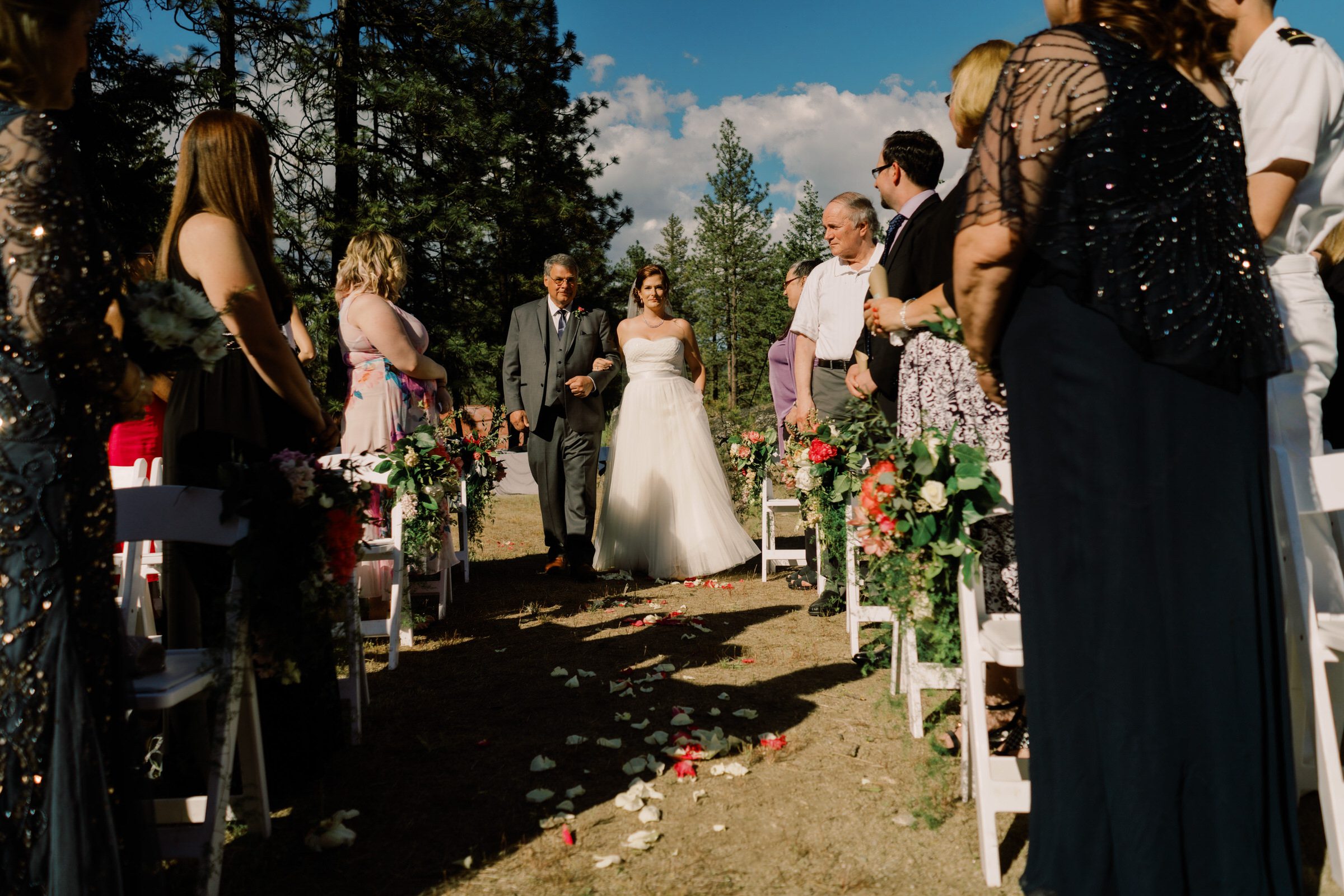 Sleeping Lady Resort weddings: Kristen and her dad walk down the aisle