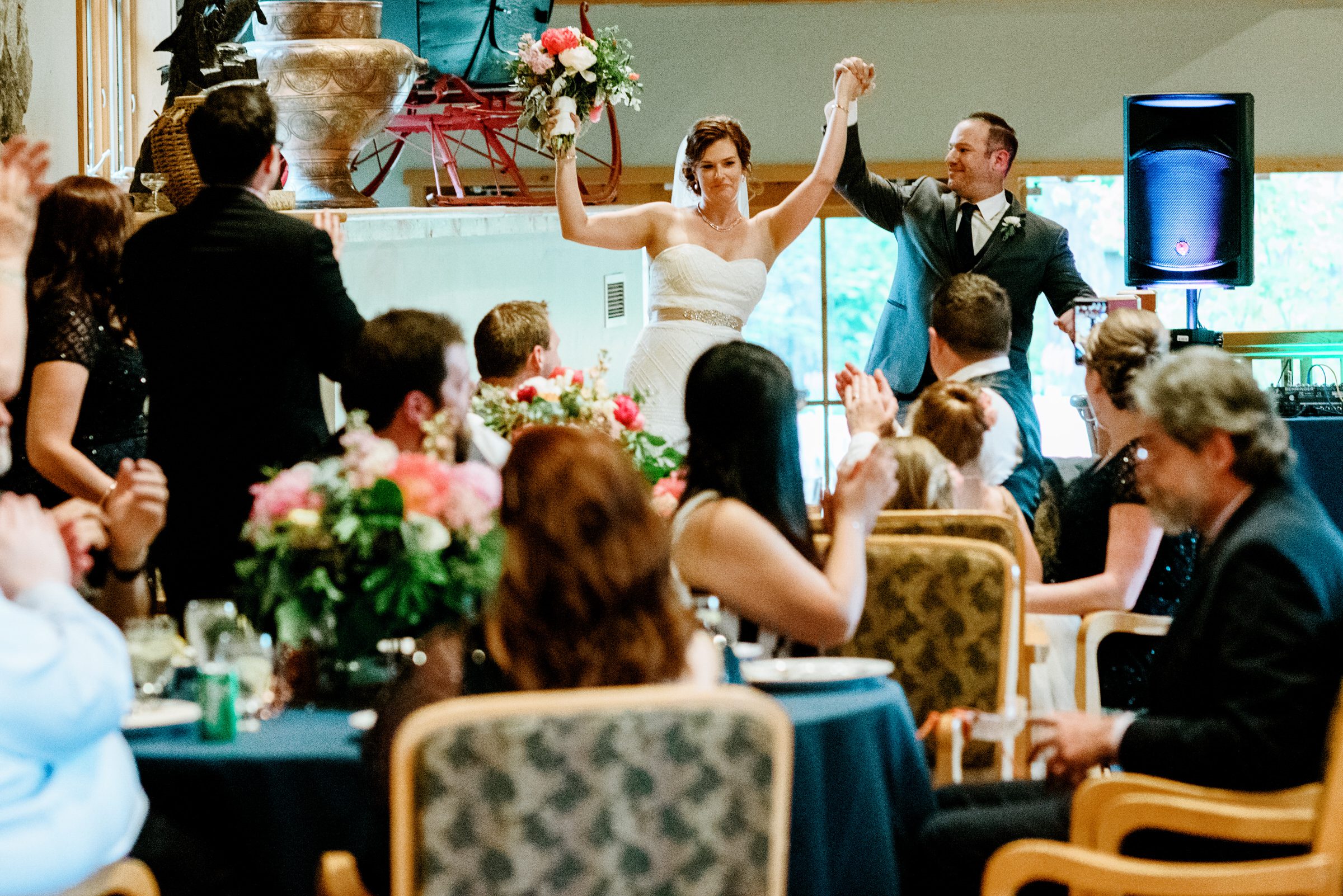 Sleeping Lady Resort weddings: Kristen and Russ wedding reception entrance