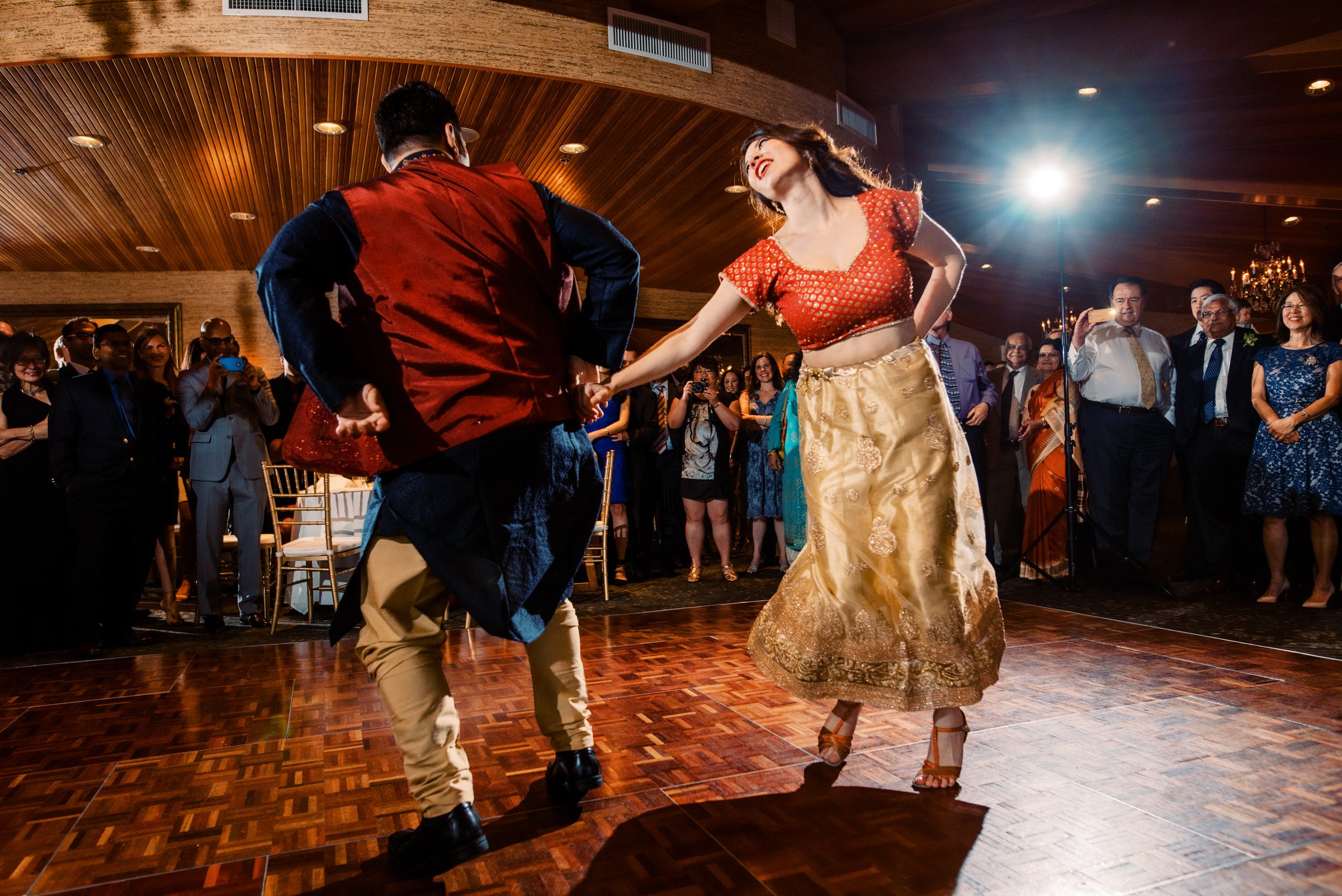 Kelly and Ash change into traditional Indian attire and dance the Salsa for their first dance 4