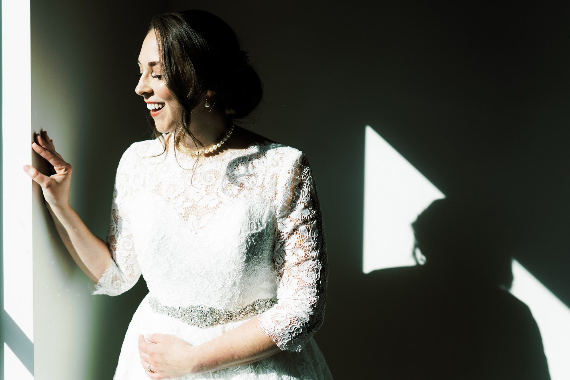 Bride Lauren poses for some bridal portraits