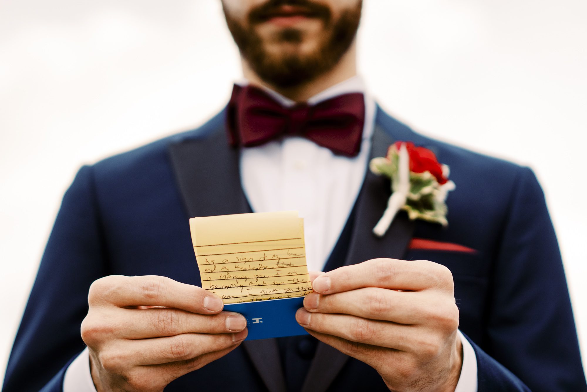 Kyle practices his vows