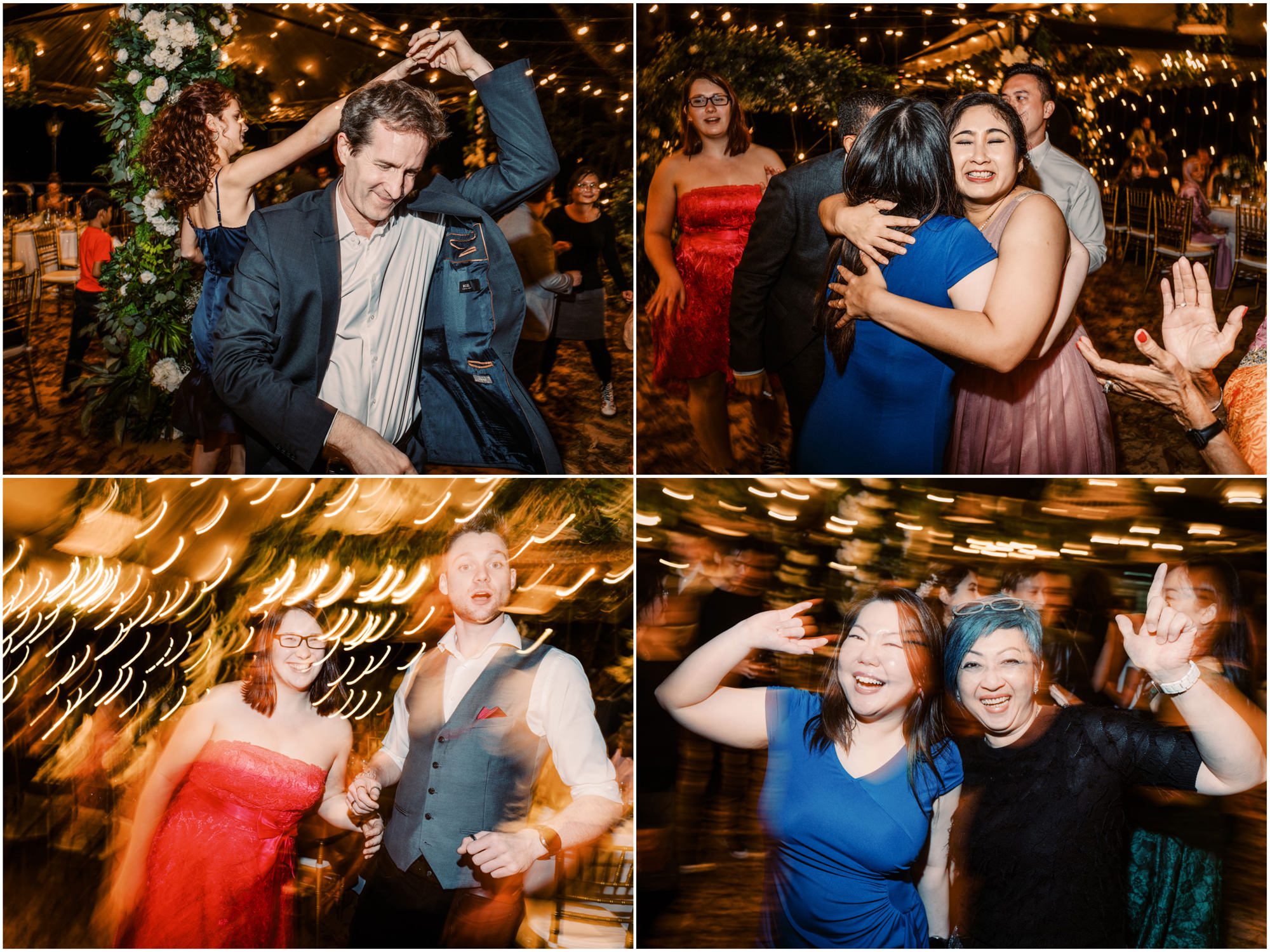 Dance party begins at Nadira and Dhillon's Wedding at Puncak Dani