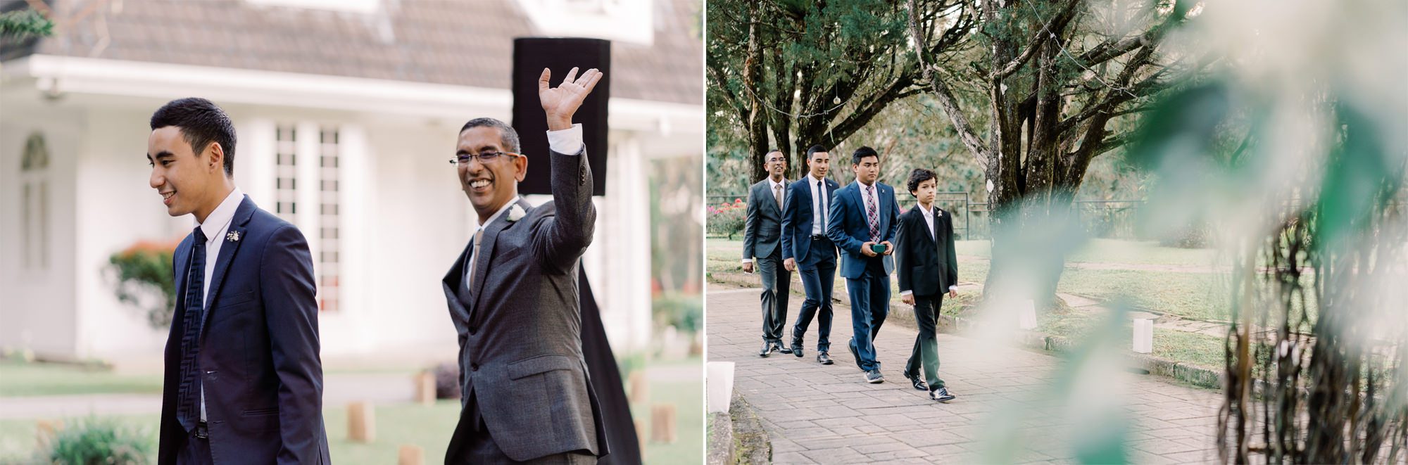 Dhillon and his groomsmen at his wedding ceremony