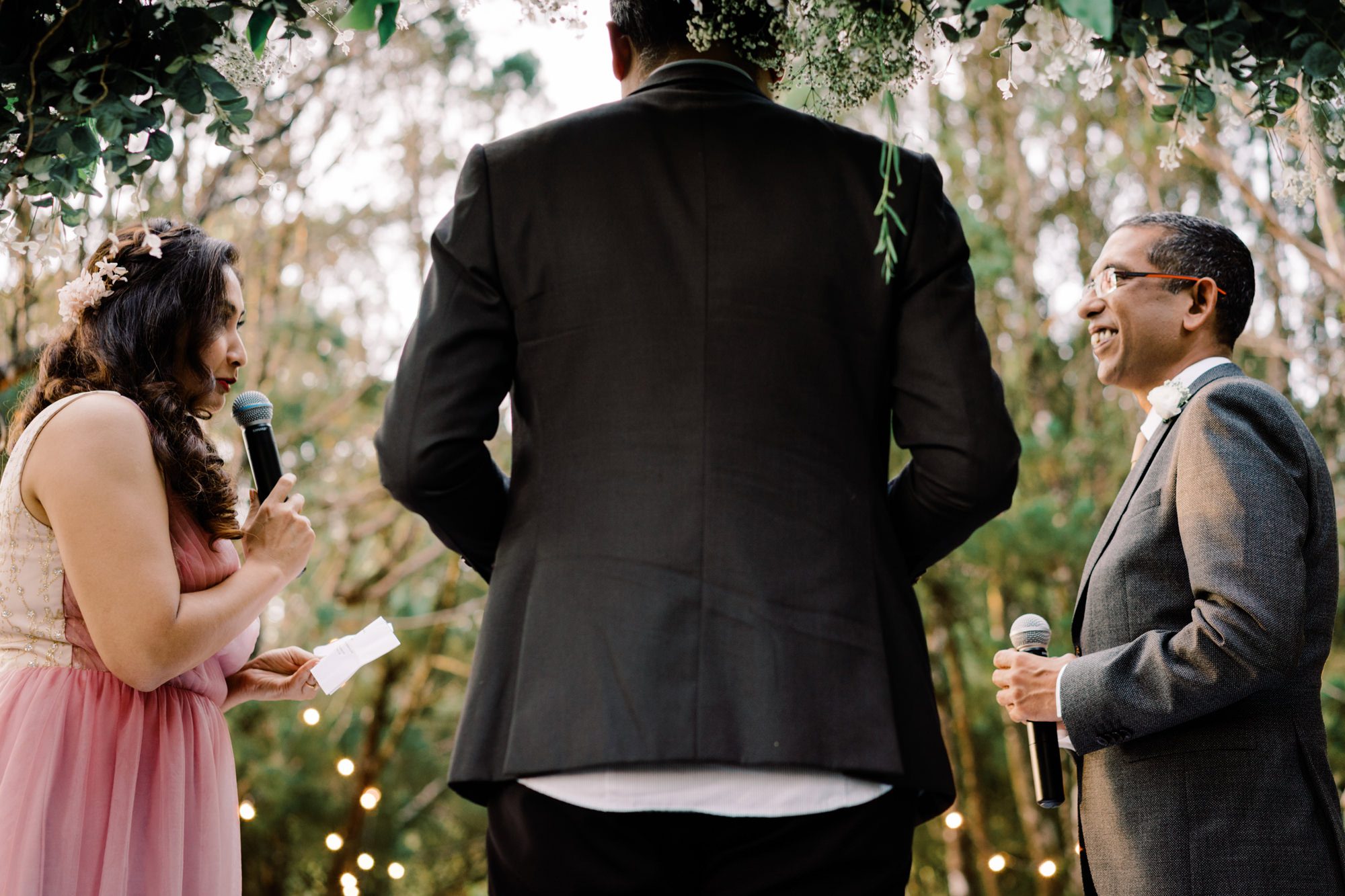 Nadira and Dhillon exchanging vows at their wedding 2