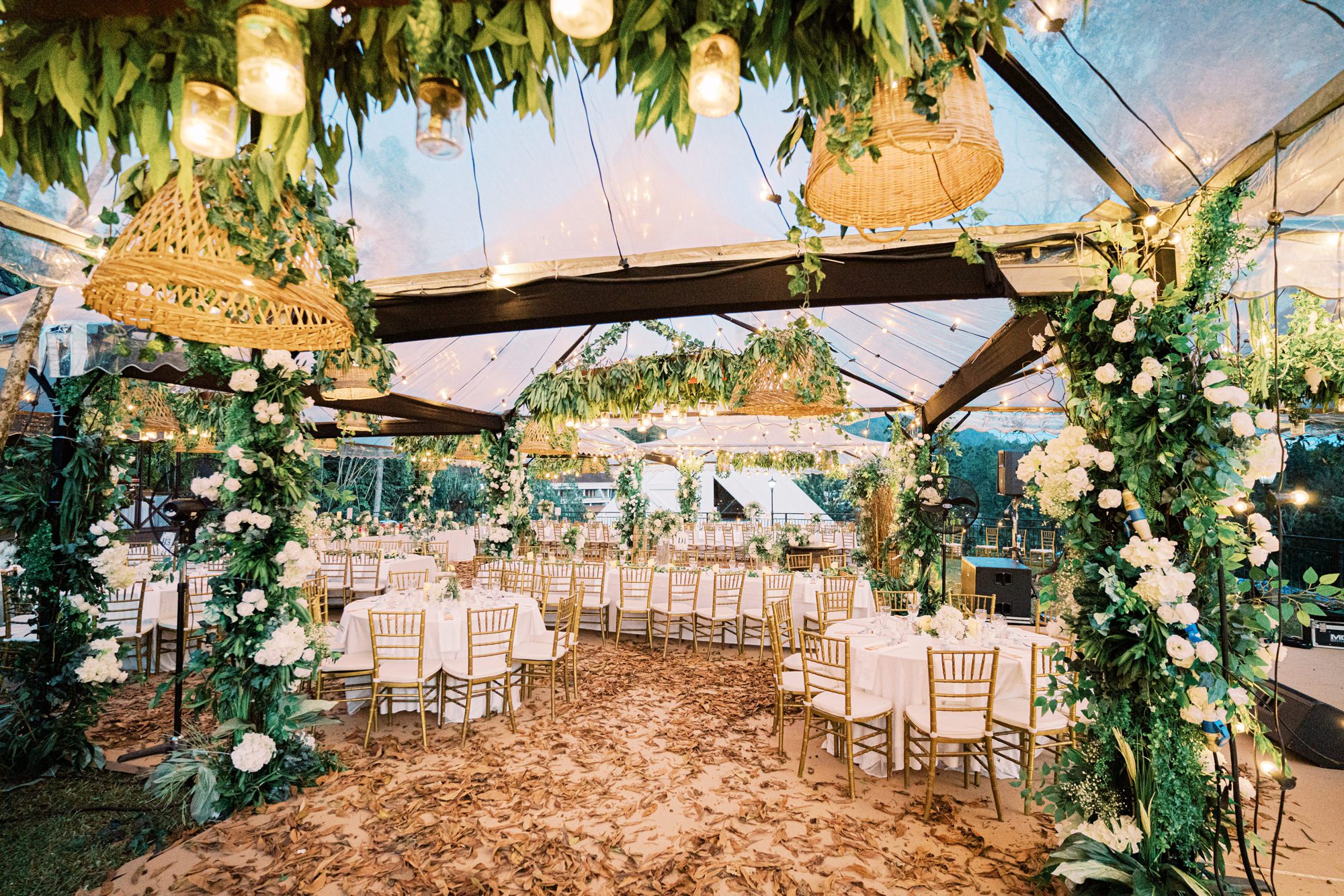 Nadira and Dhillon's wedding at Puncak Dani decor by YSA Events