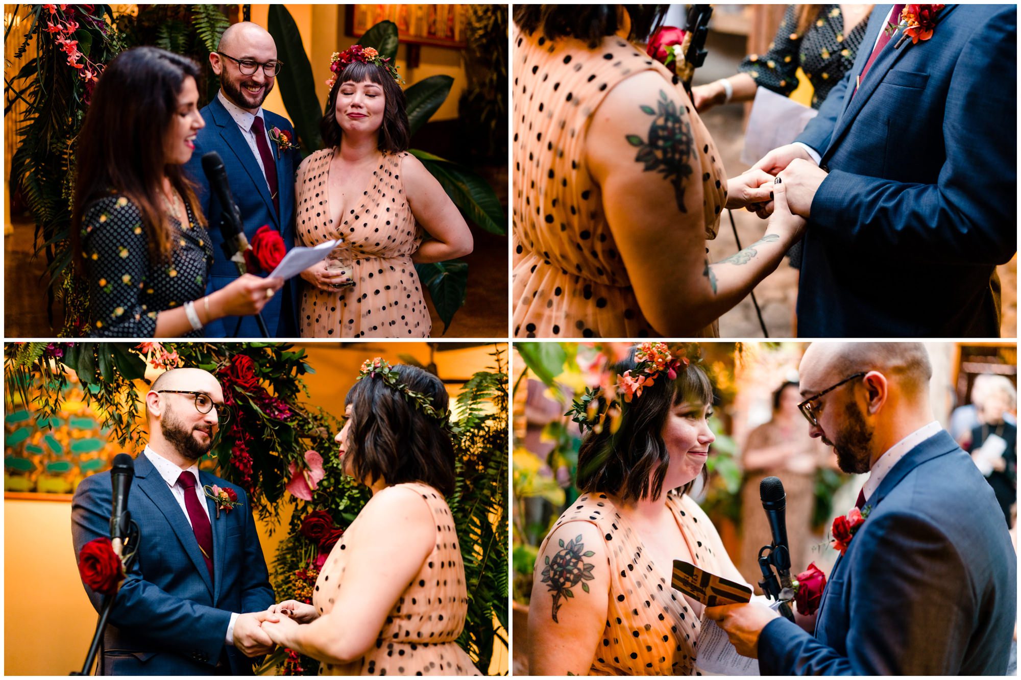 Faythe and Reid wedding ceremony at El Arrayan