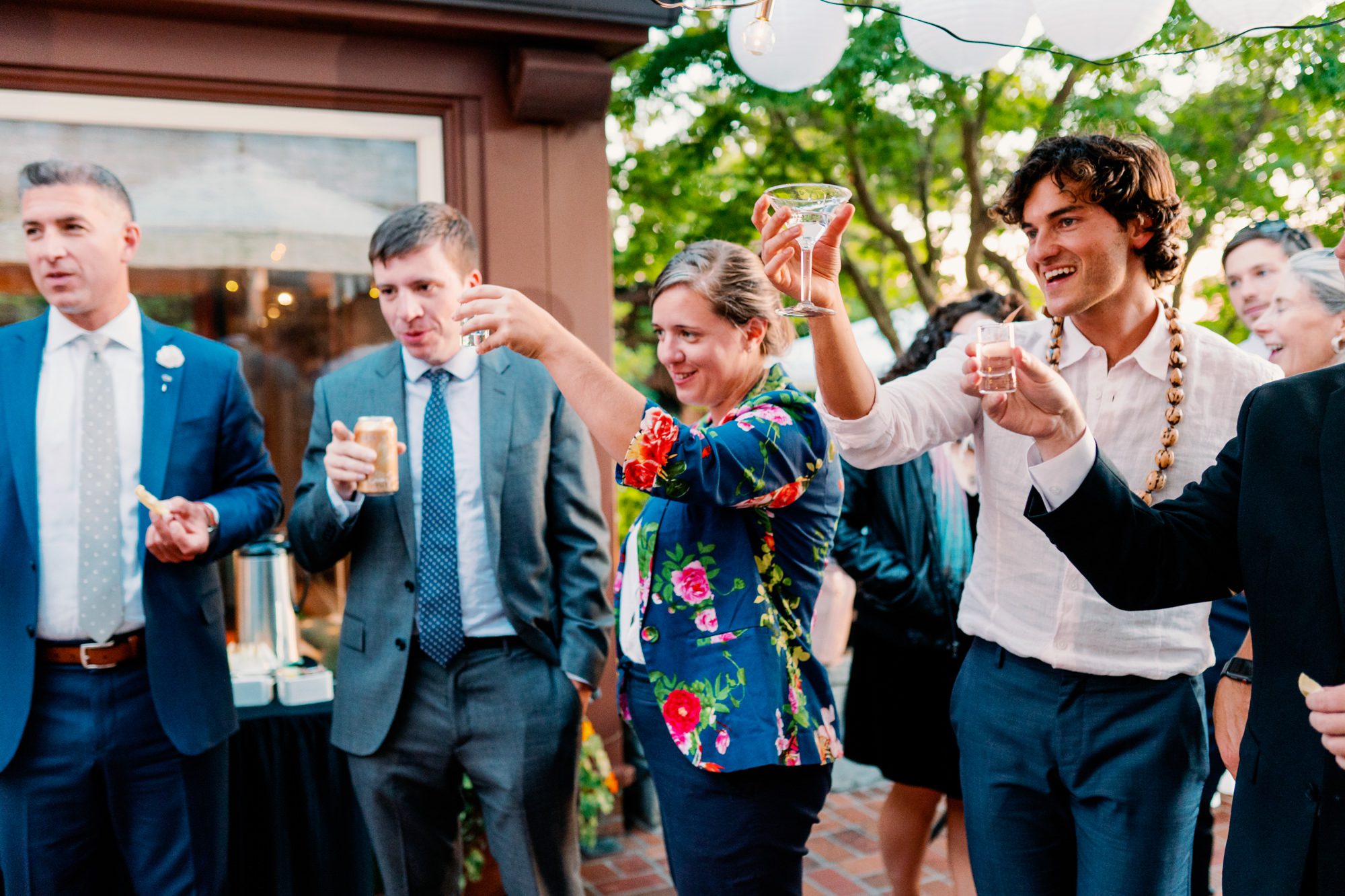 Guests toasting Jen and Sage 2