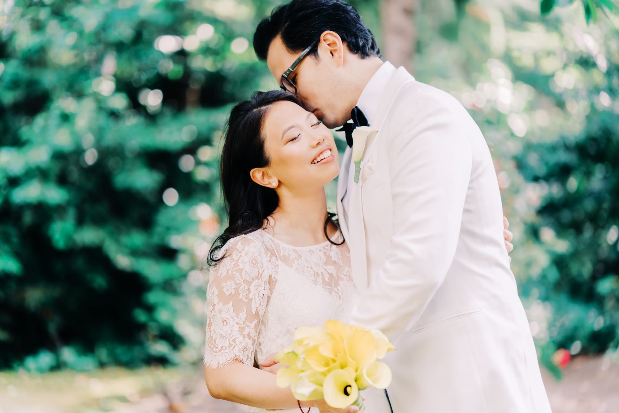 Jen and Sage pose for their wedding portraits 4