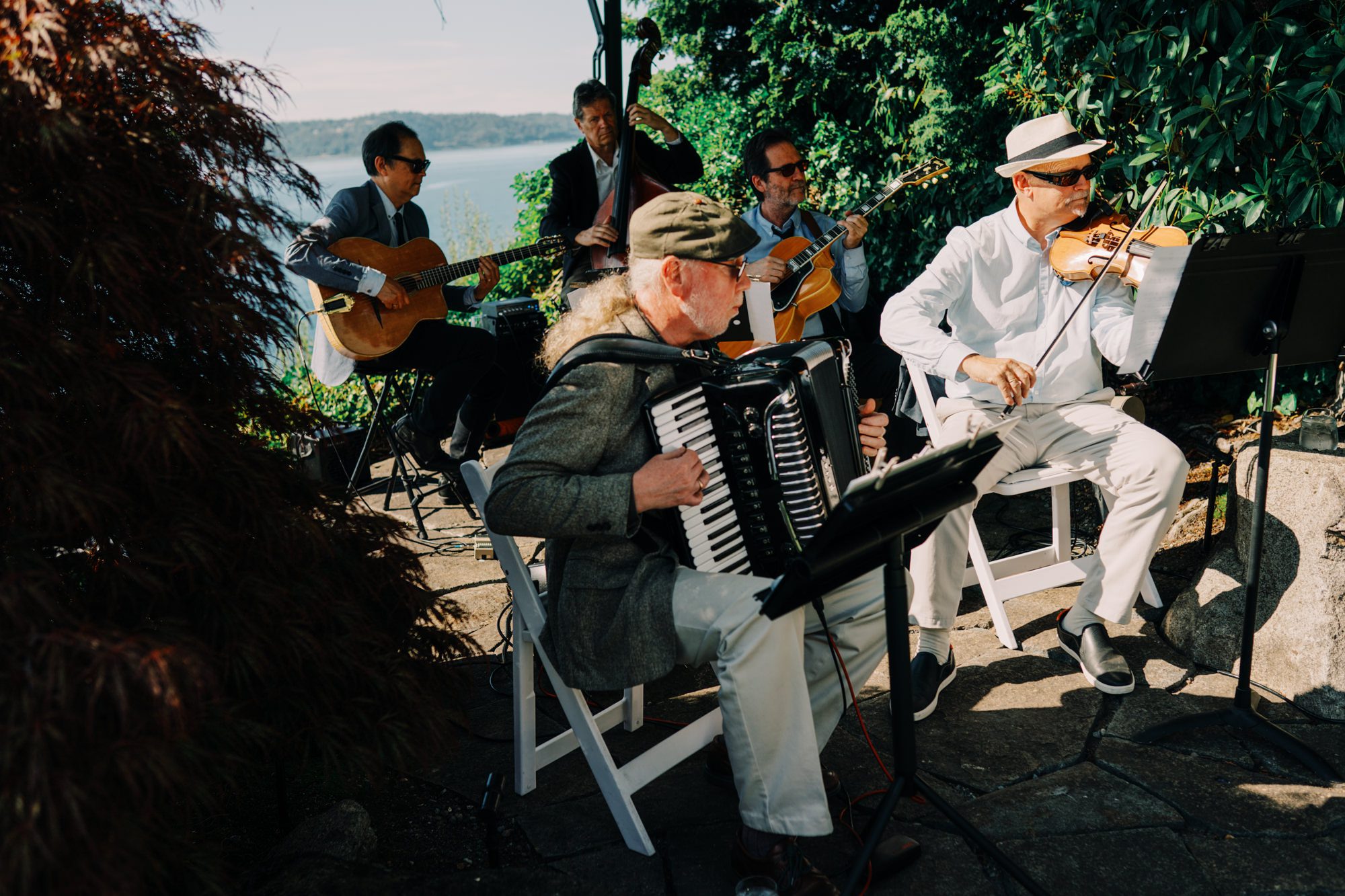Musicians at Jen and Sage's wedding