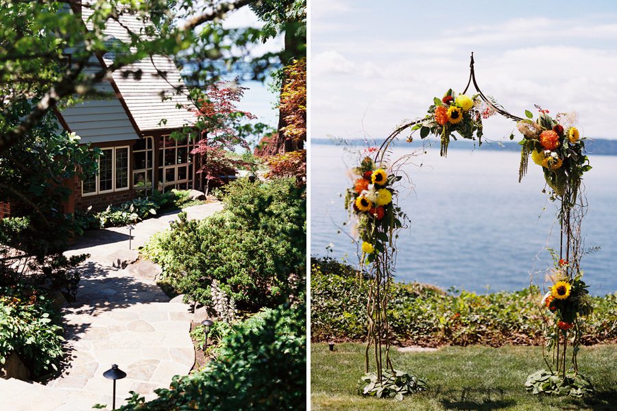 Sage's family home, the site of Jen and Sage's backyard garden wedding.