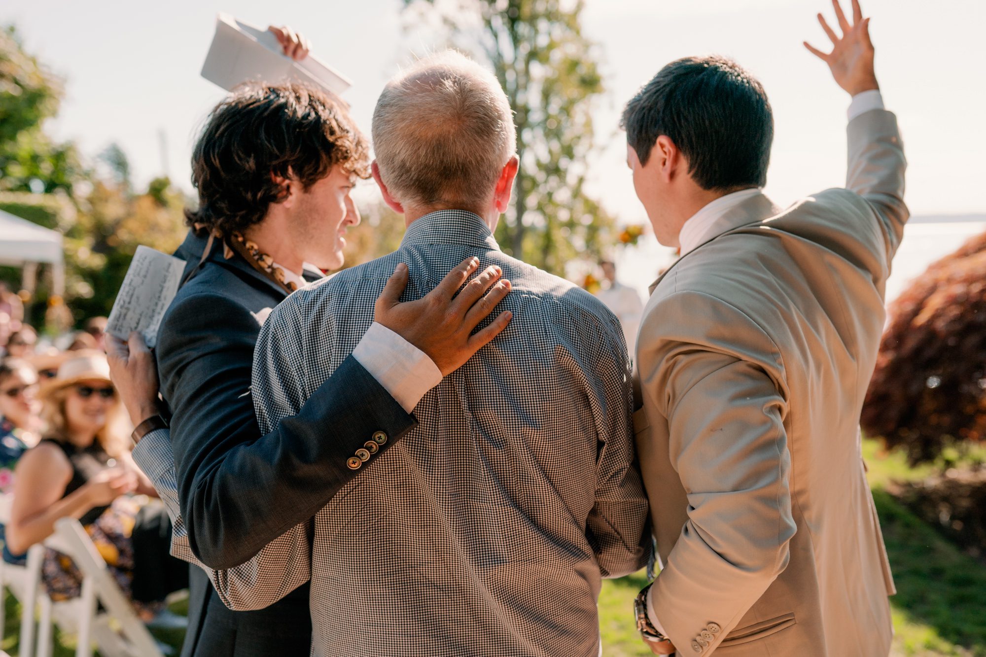 Surprise L'chaim flash mob by Jen and Sage's families.