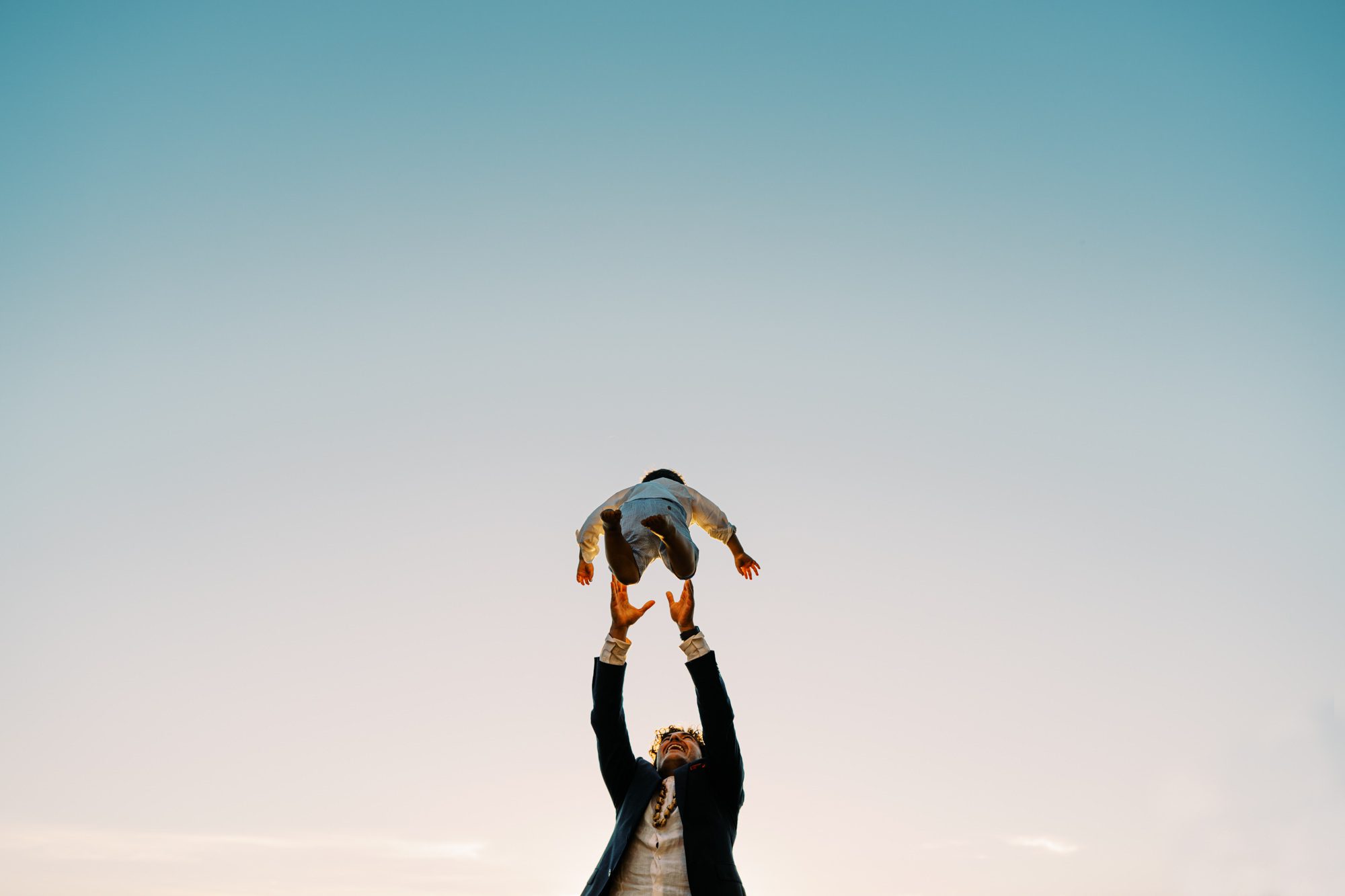Uncle and nephew share a moment Uncle and nephew share a moment