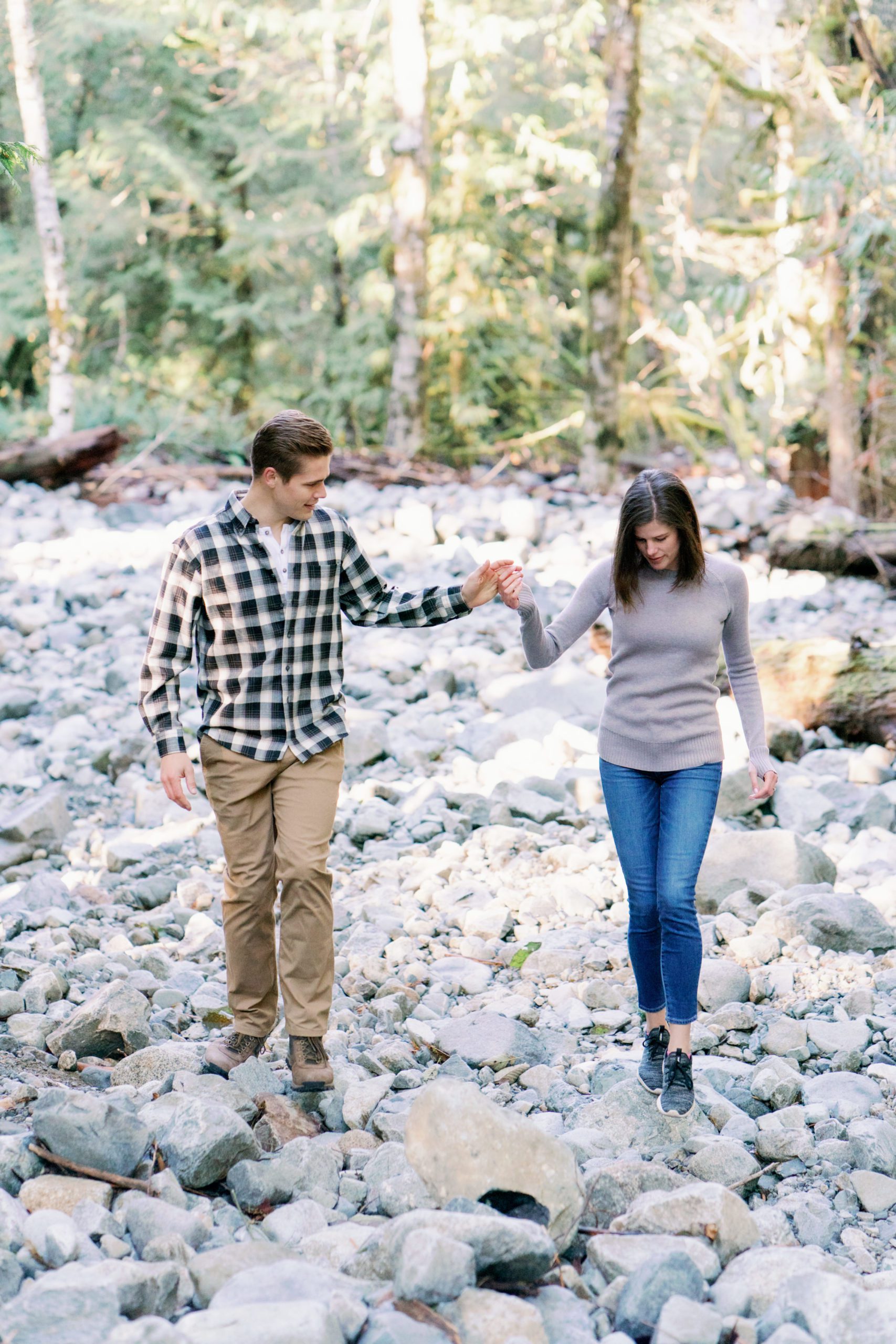 Seattle engagement portraits a walk after breakfast 3