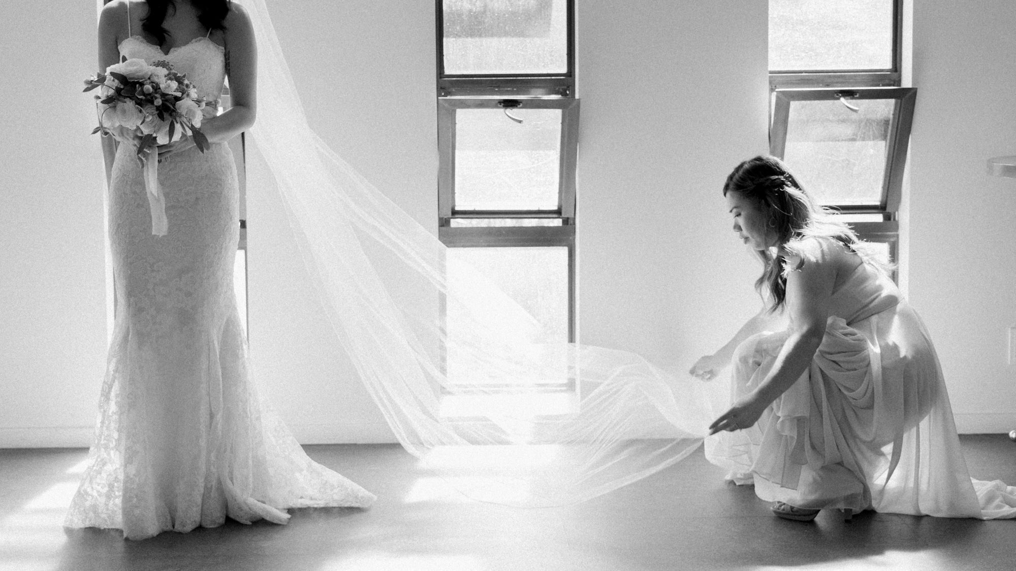 St Anne's Catholic Church wedding: Bride getting ready