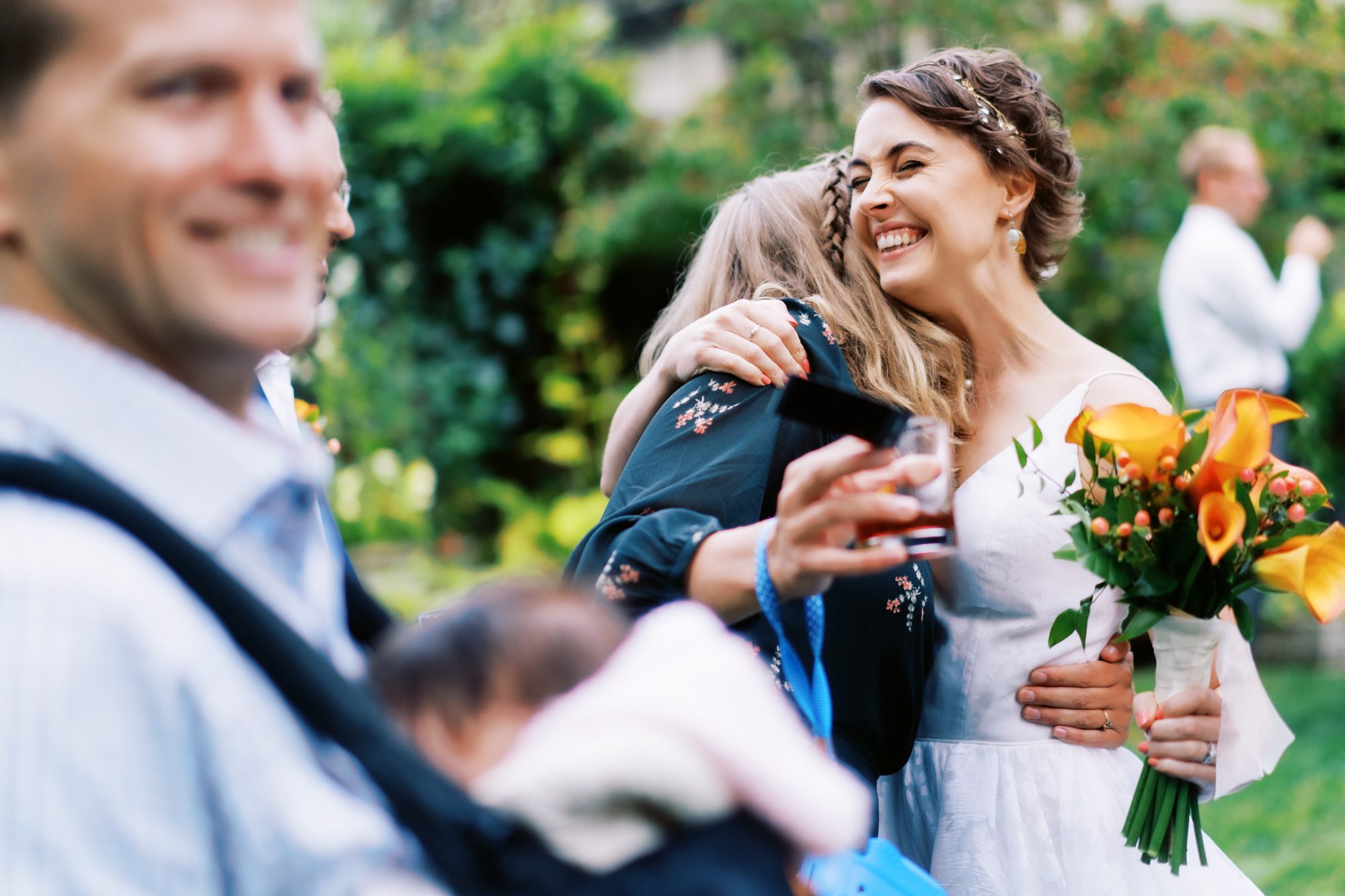 Dunn Gardens Weddings: Cocktail hour at Amy and Scott's wedding