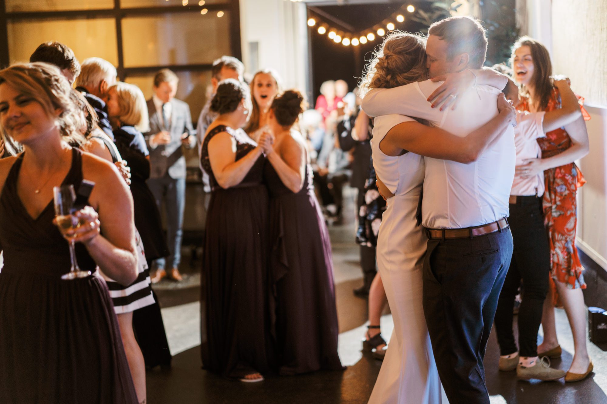 JM Cellars Wedding Reception: Kayley and Brian first dance