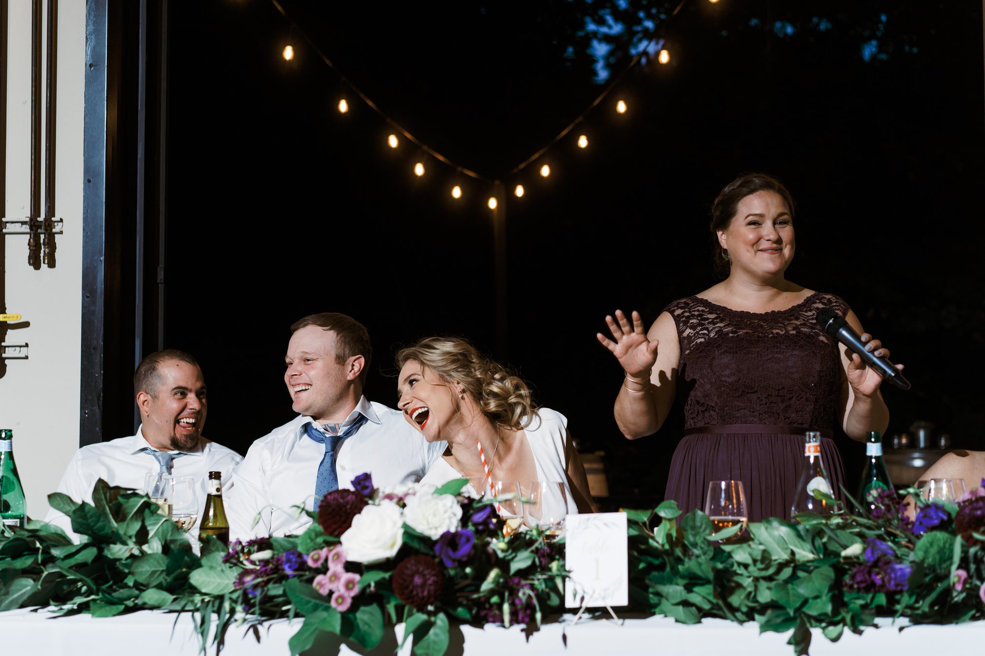 JM Cellars Wedding Reception: Kayley and Brian wedding toasts