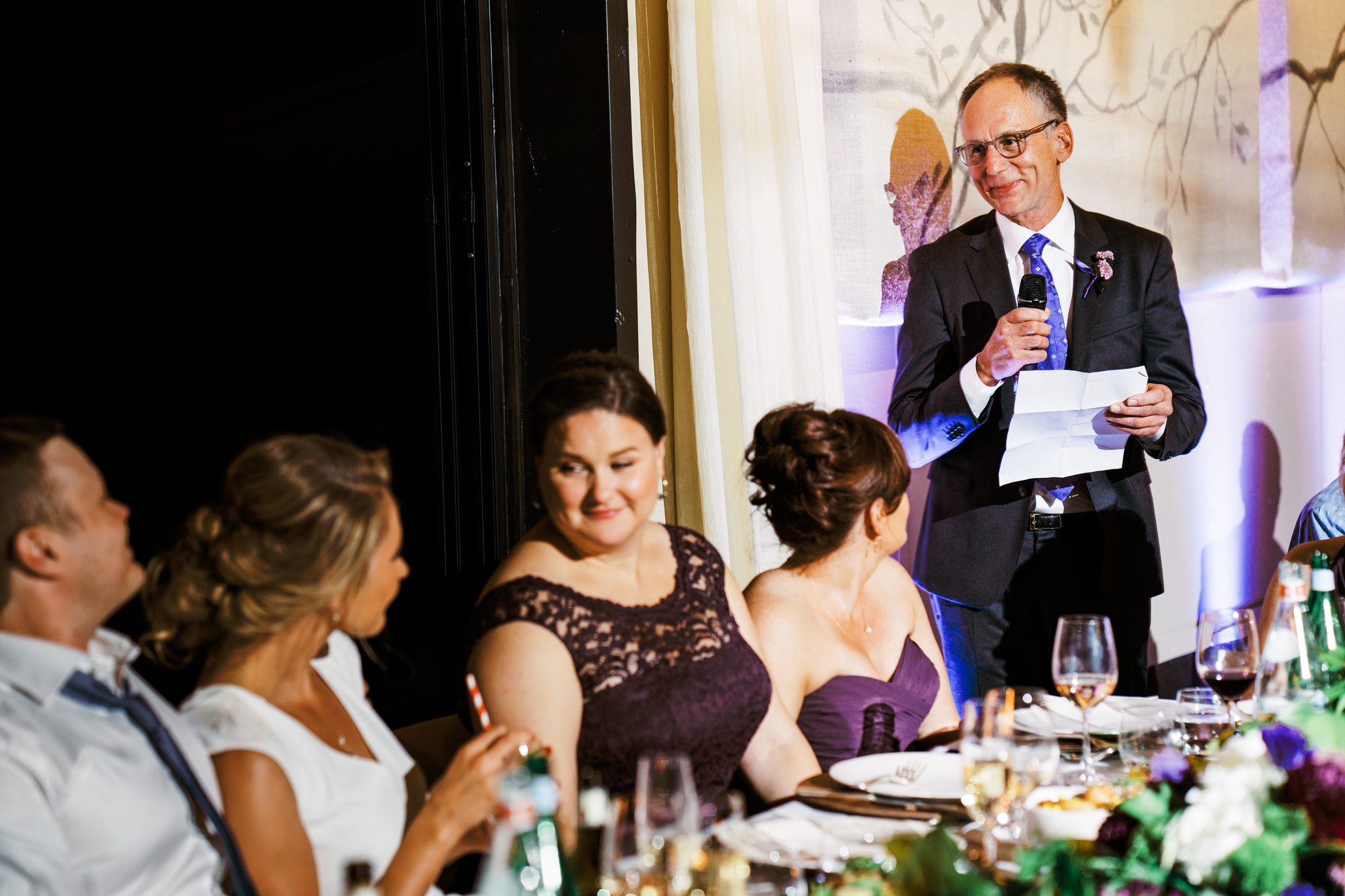JM Cellars Wedding Reception: Kayley and Brian father of the bride toast