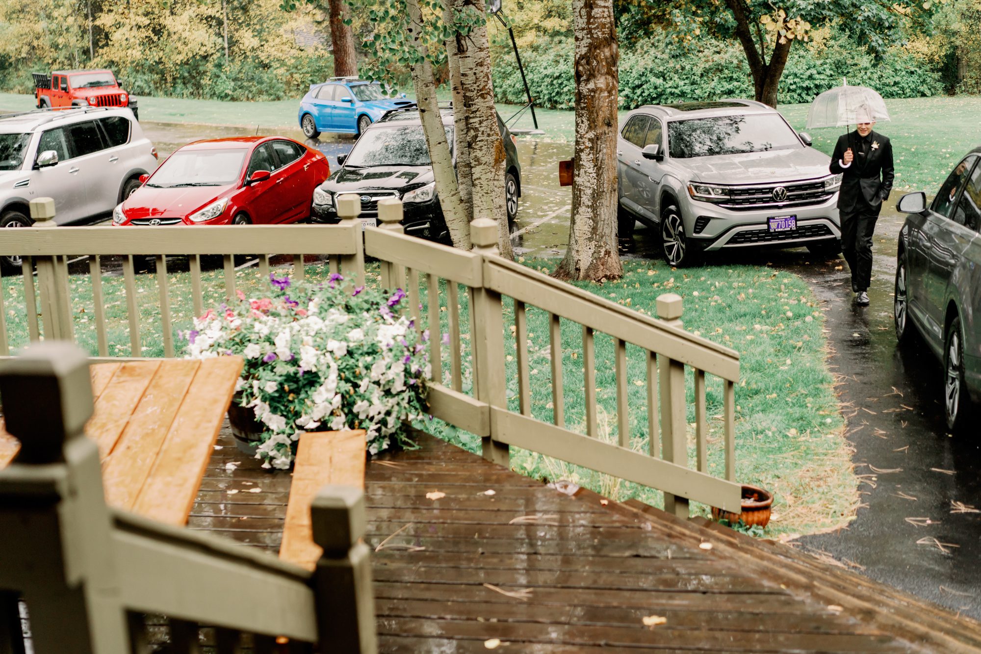 Fletcher walks to meet Veronica