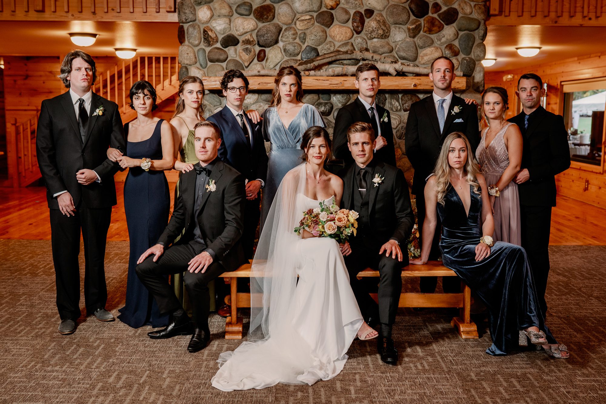 Mountain Springs Lodge weddings: Fletcher and Veronica and her wedding party