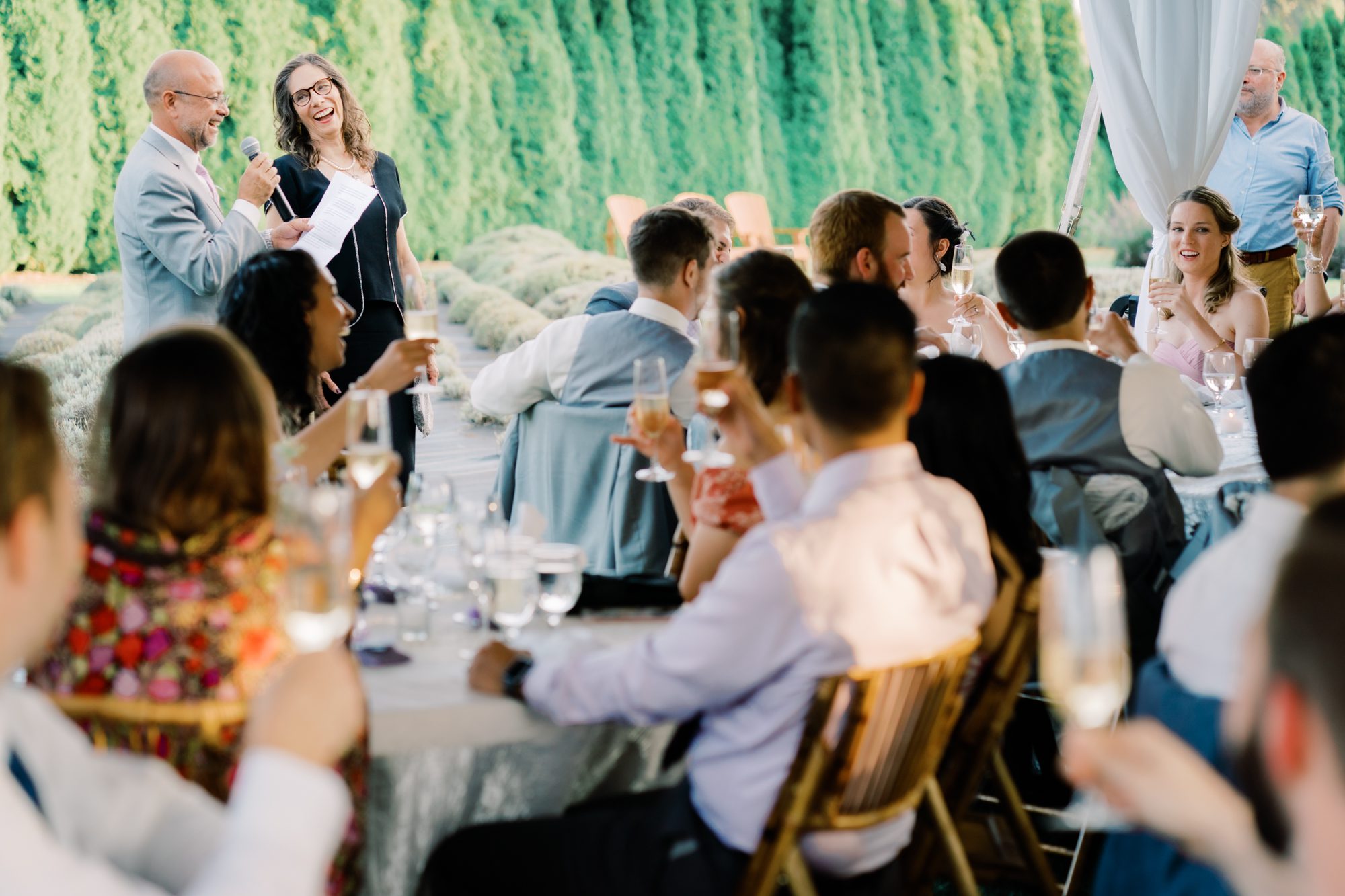 Woodinville Lavender Farm weddings: Toast moments