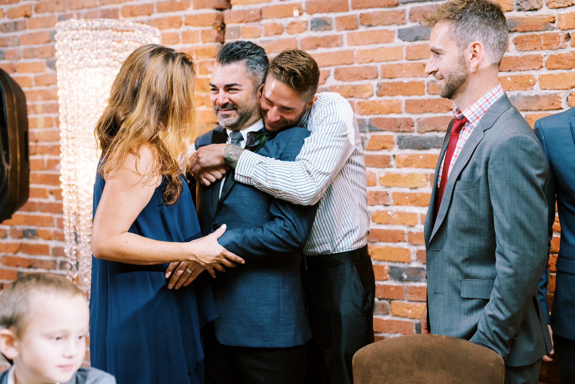 Alexis Royal Sonesta Hotel Hotel wedding: Michael and Justin post wedding reception toast moments