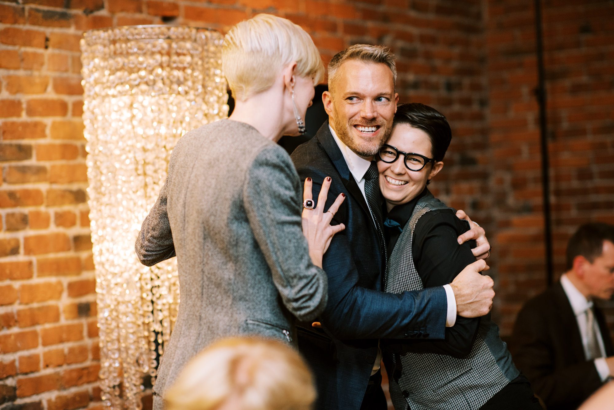 Alexis Royal Sonesta Hotel Hotel wedding: Michael and Justin post wedding reception toast moments