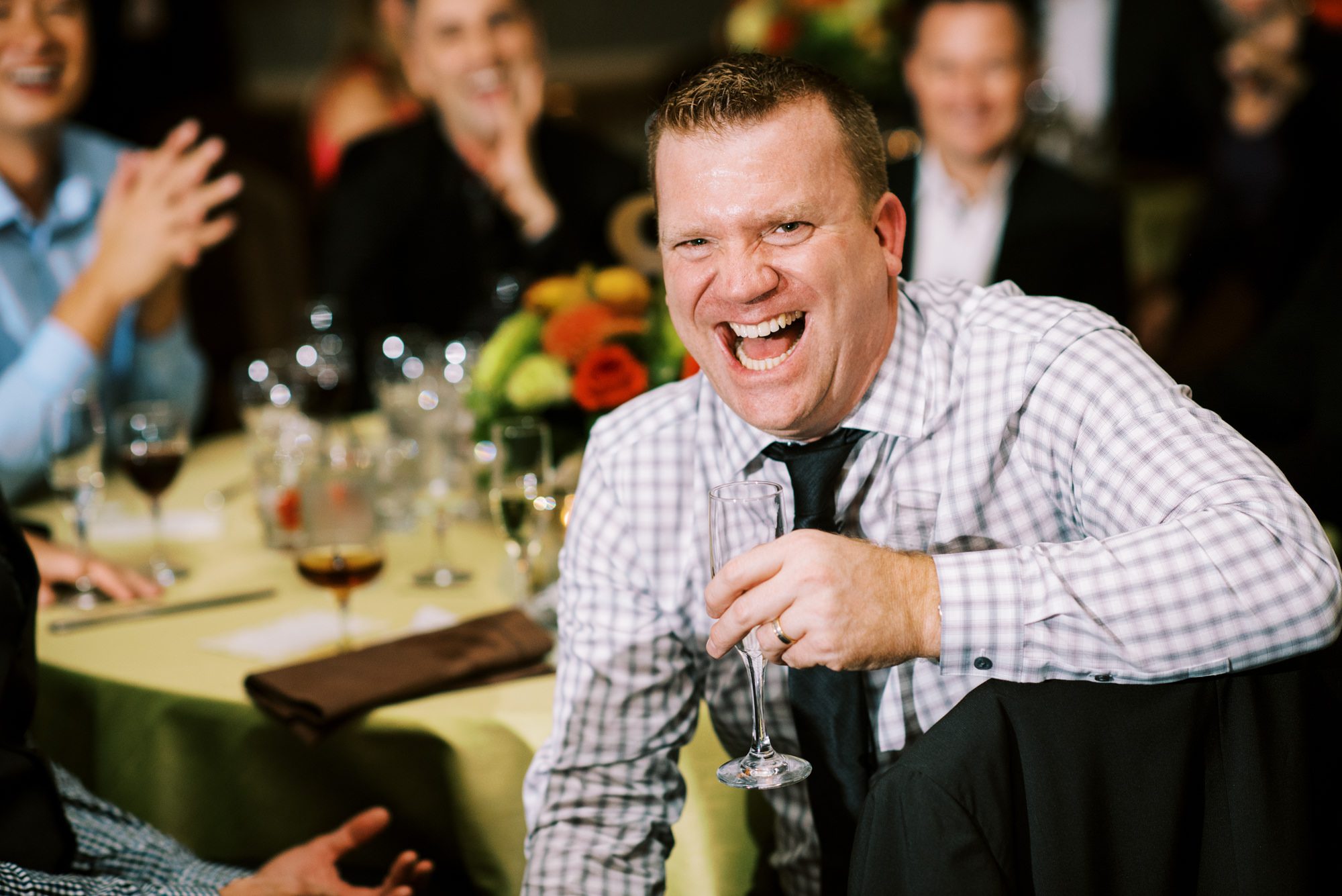 Alexis Royal Sonesta Hotel Hotel wedding: Michael and Justin post wedding reception toast moments