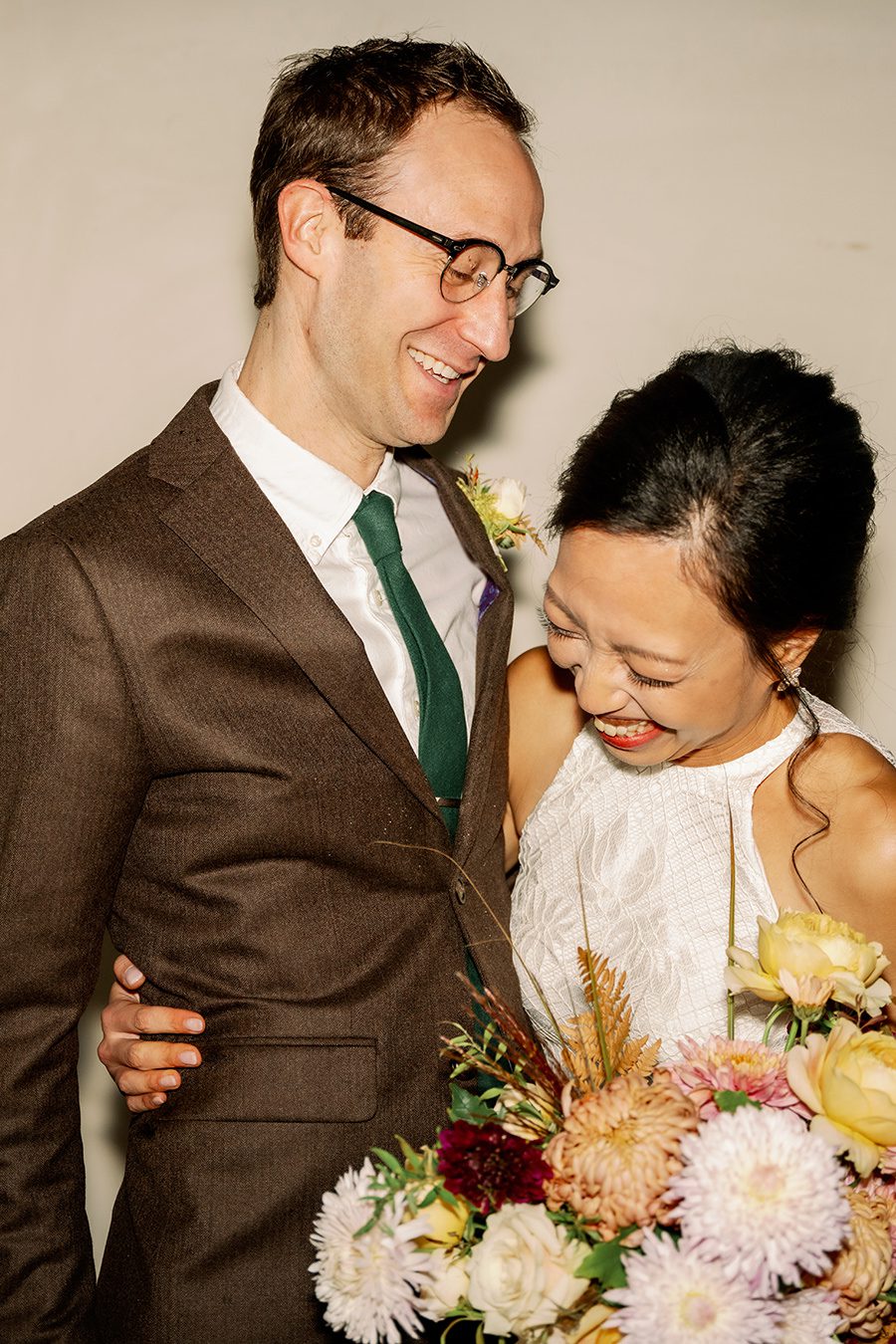 Lie and Kevin at Corson Building wedding