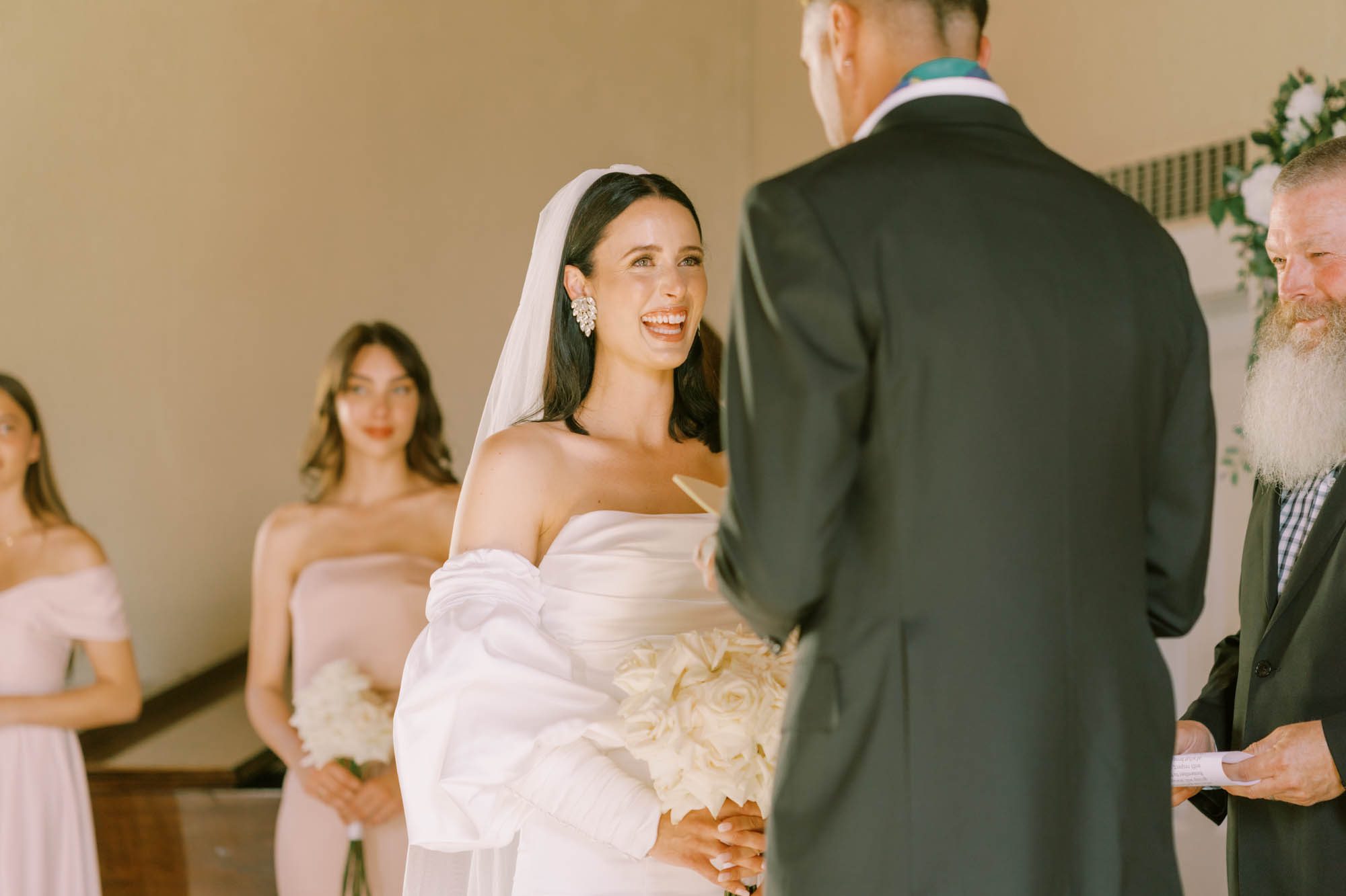 Alexa and Peter's wedding ceremony at Belle Chapel, Snohomish WA