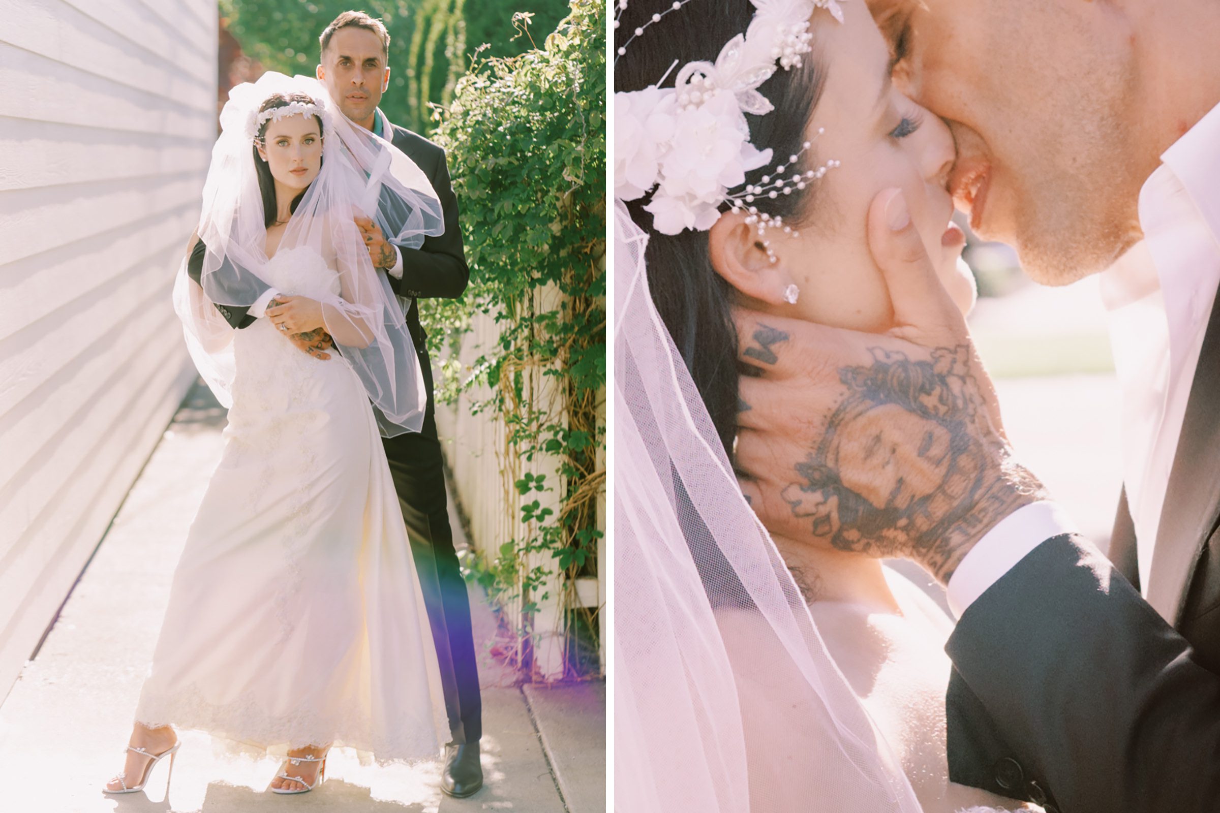 Alexa and Peter's wedding portraits by Belle Chapel at Snohomish, WA