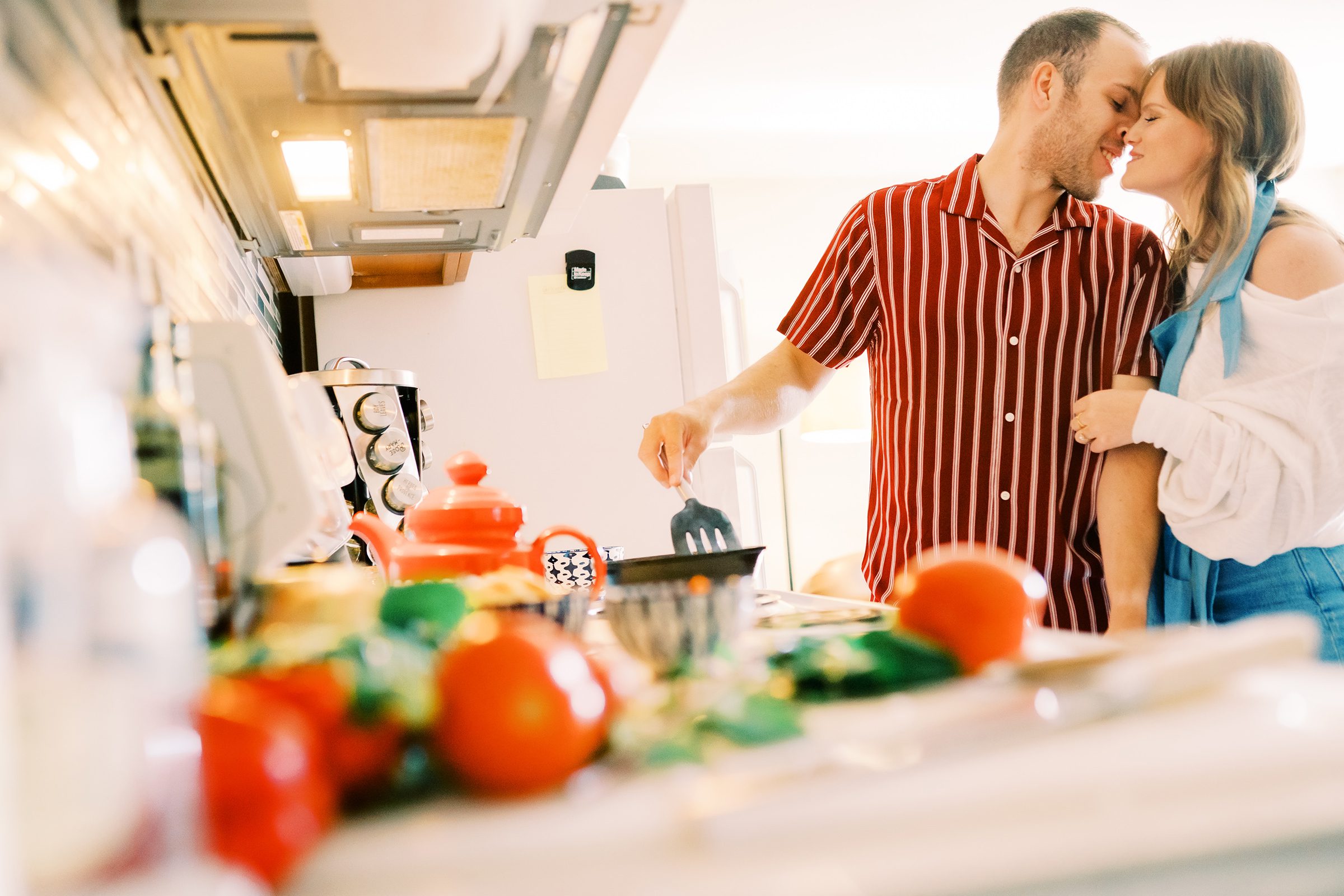 Claire and Evi at-home engagement session