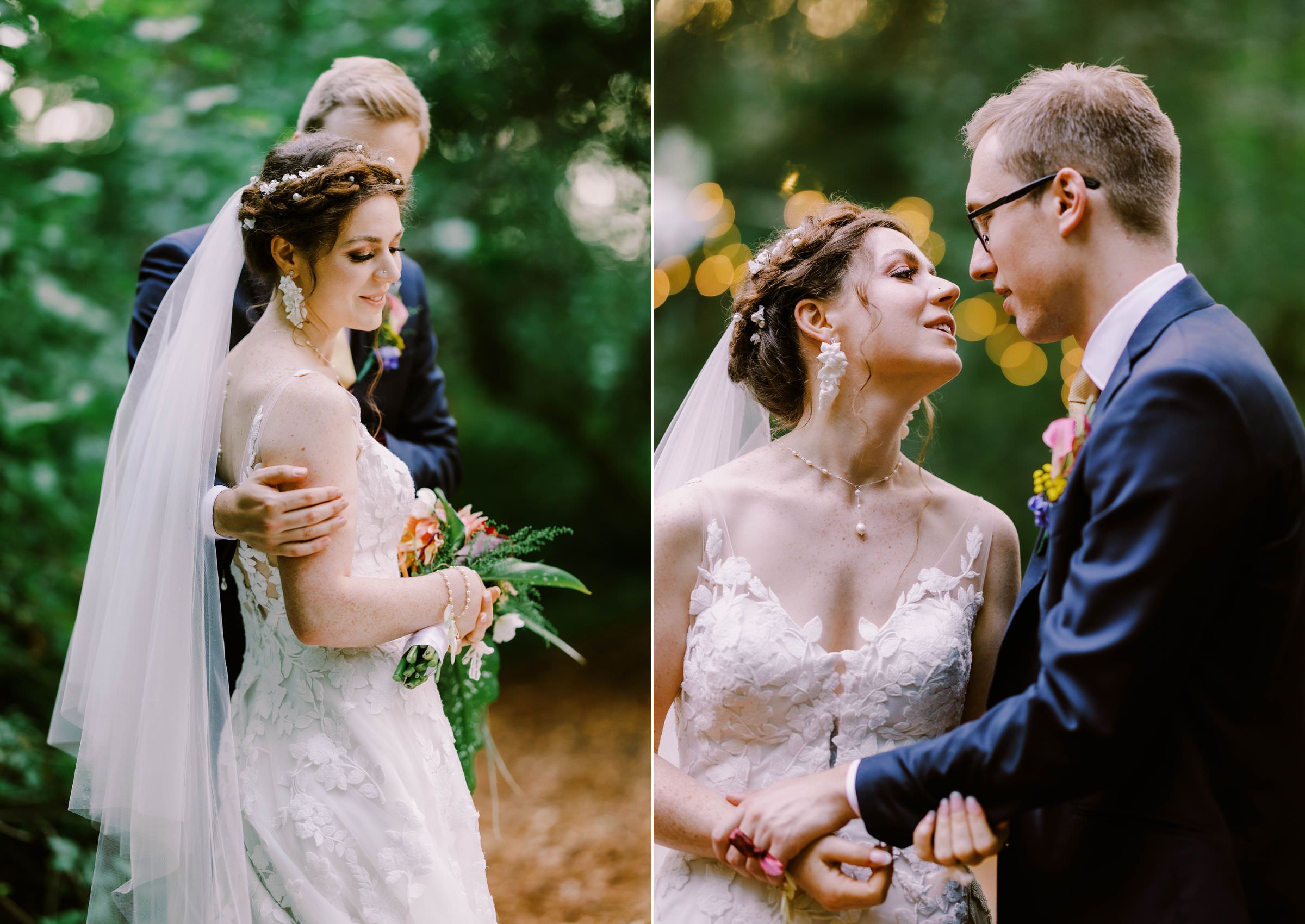 Annika and Sean's wedding photos in their backyard