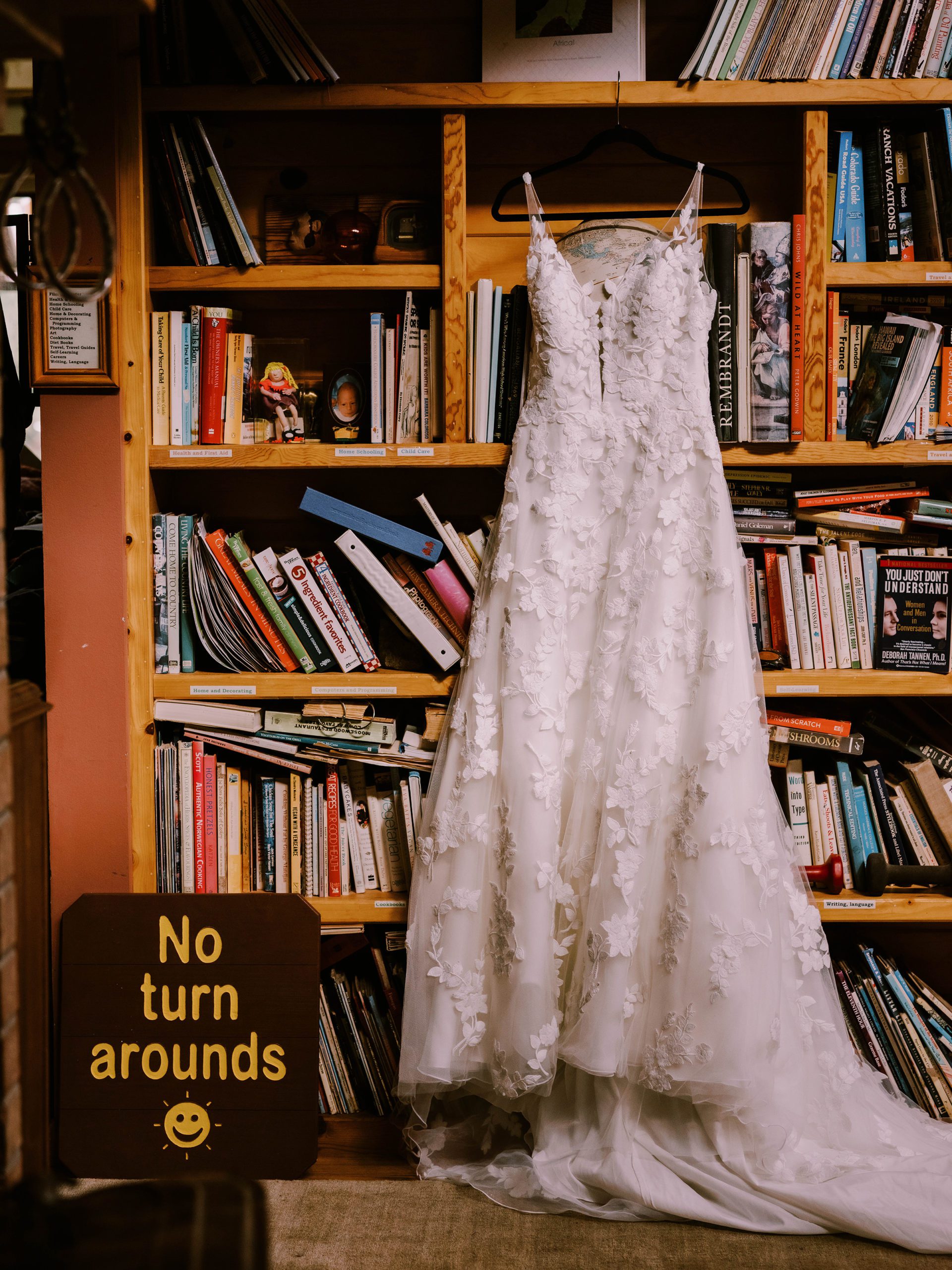 Annika's wedding gown.