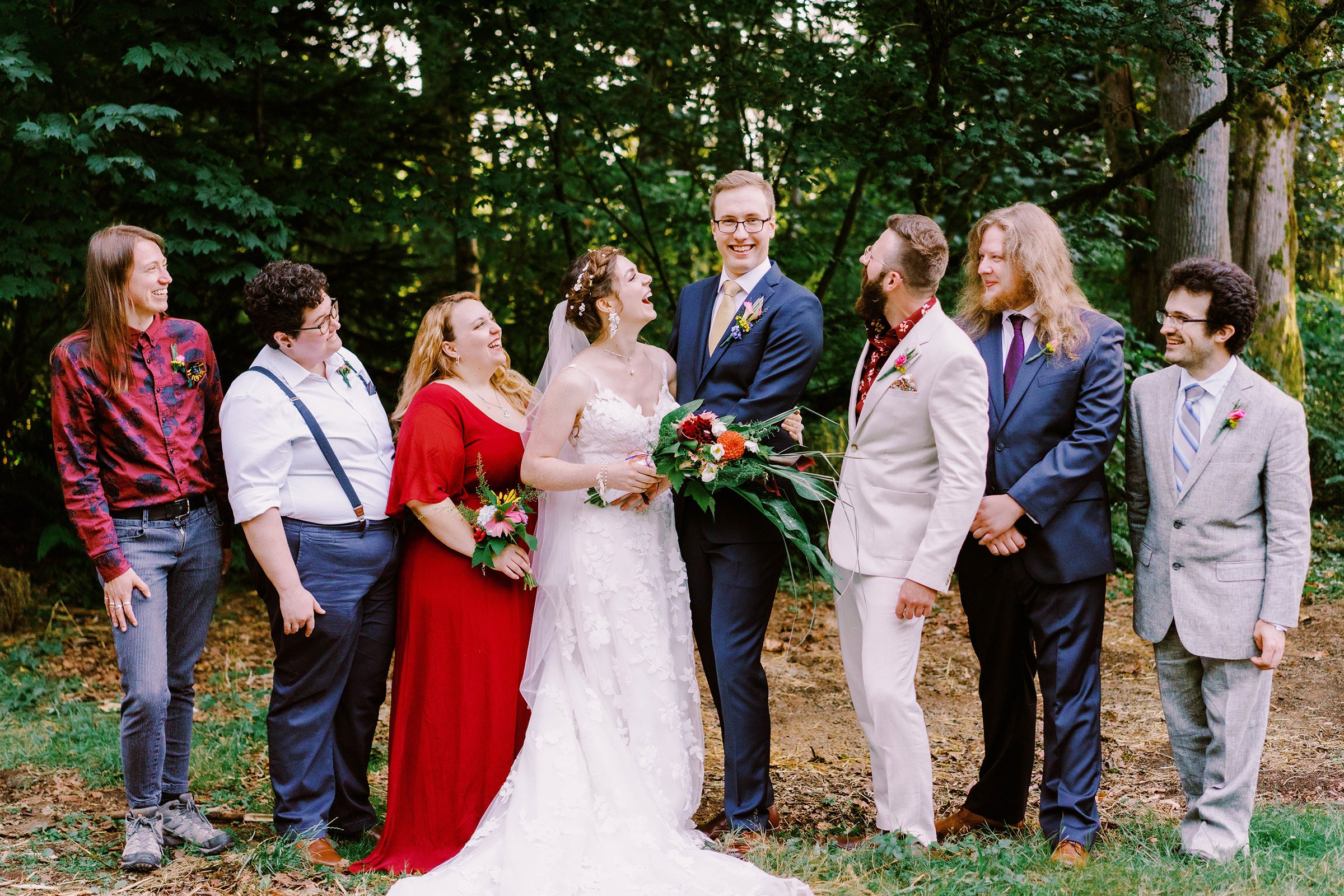 Annika and Sean with their friends.